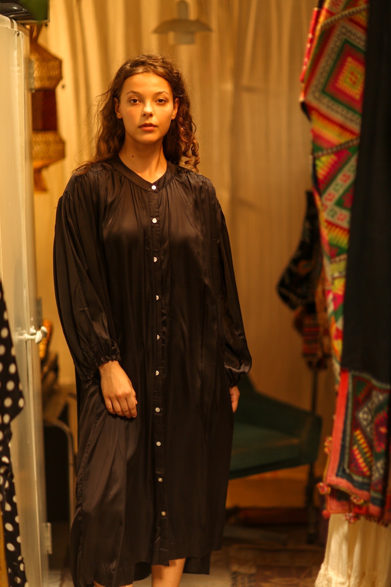 ELIZABETH SILK DRESS BLACK - MOMO STUDIO BERLIN - Berlin Concept Store - sustainable & ethical fashion