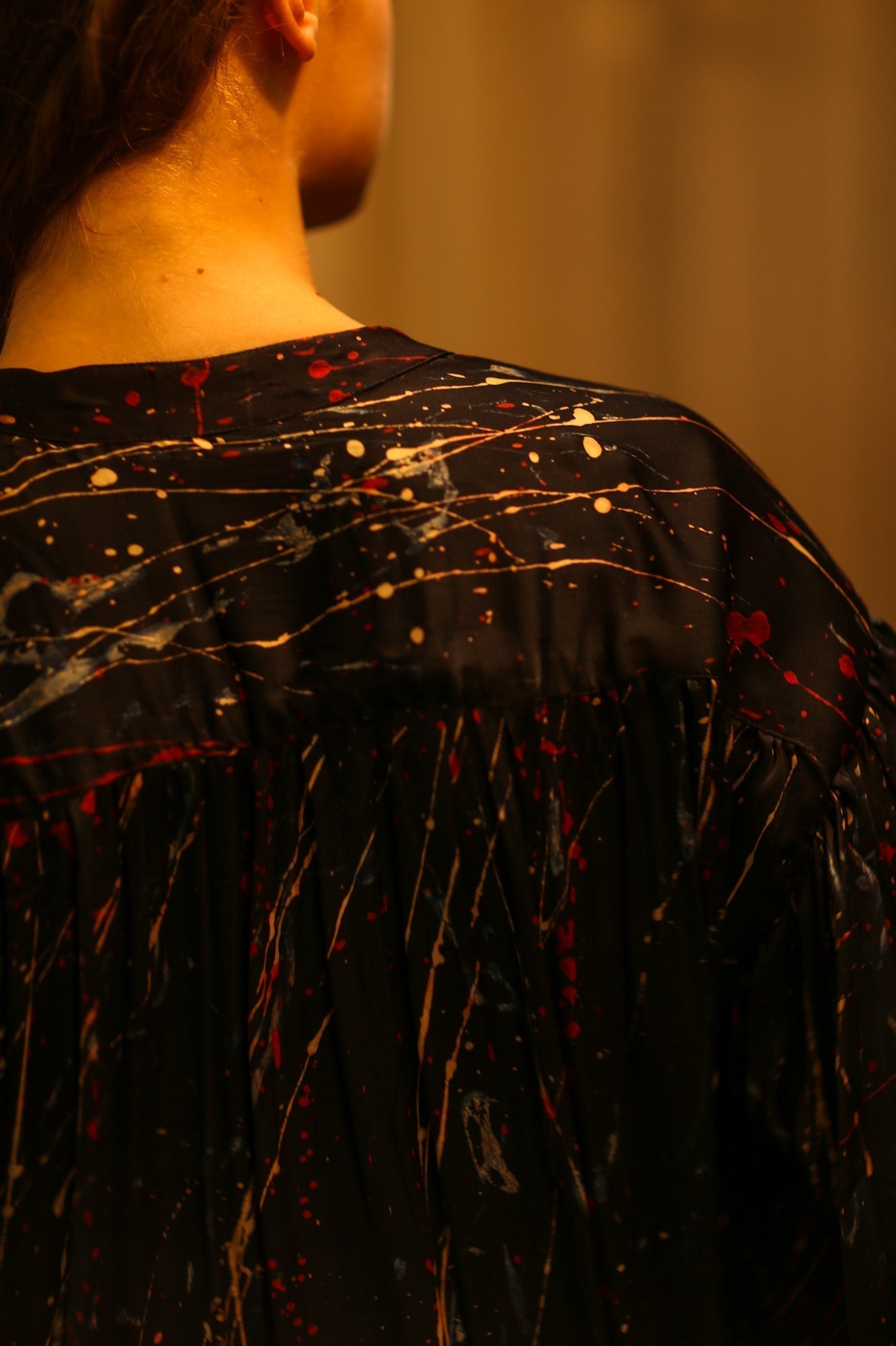 ELIZABETH SILK DRESS BLACK POLLOCK - MOMO STUDIO BERLIN - Berlin Concept Store - sustainable & ethical fashion