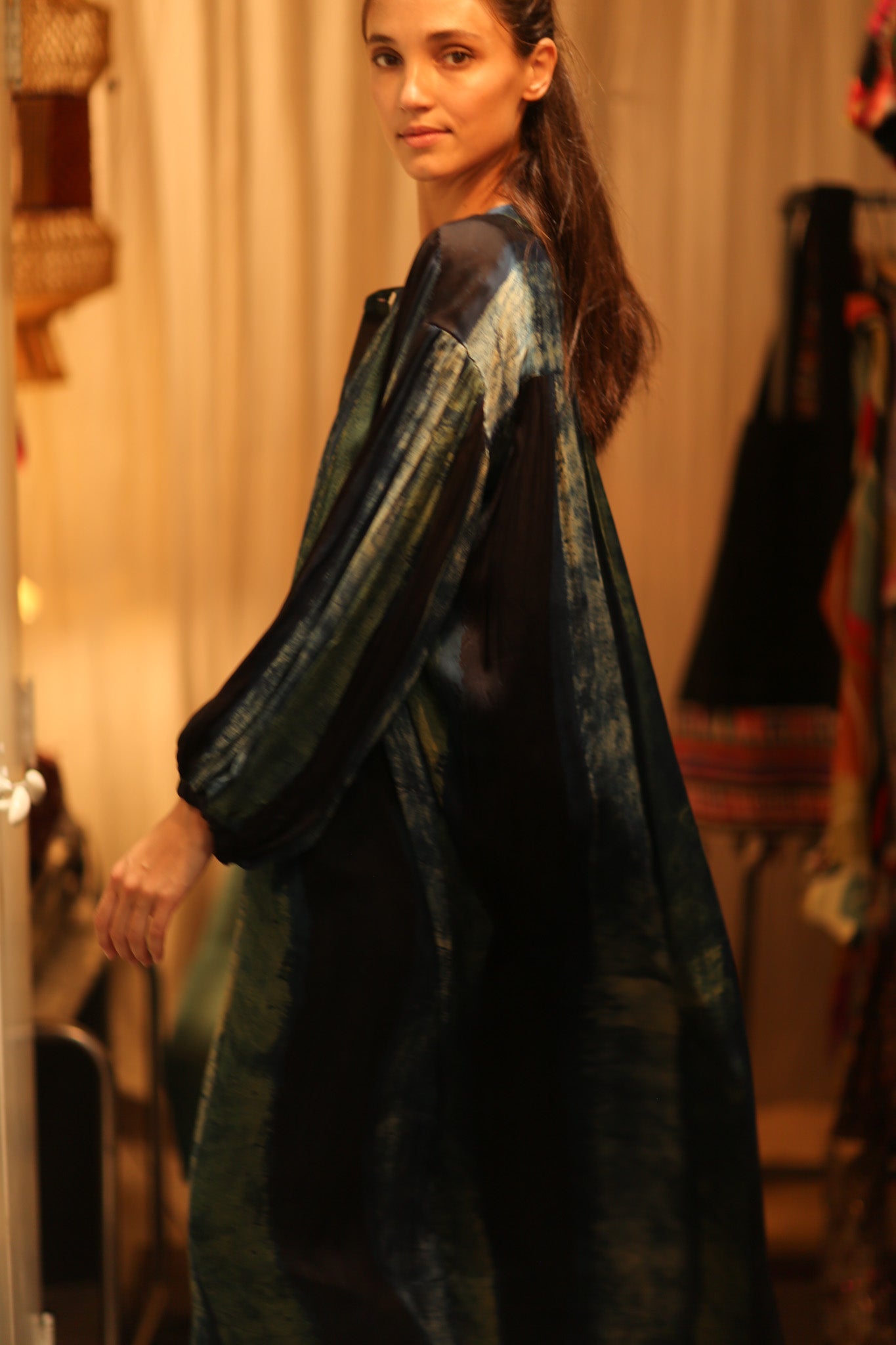 ELIZABETH SILK DRESS BLUE STRIPE - MOMO STUDIO BERLIN - Berlin Concept Store - sustainable & ethical fashion