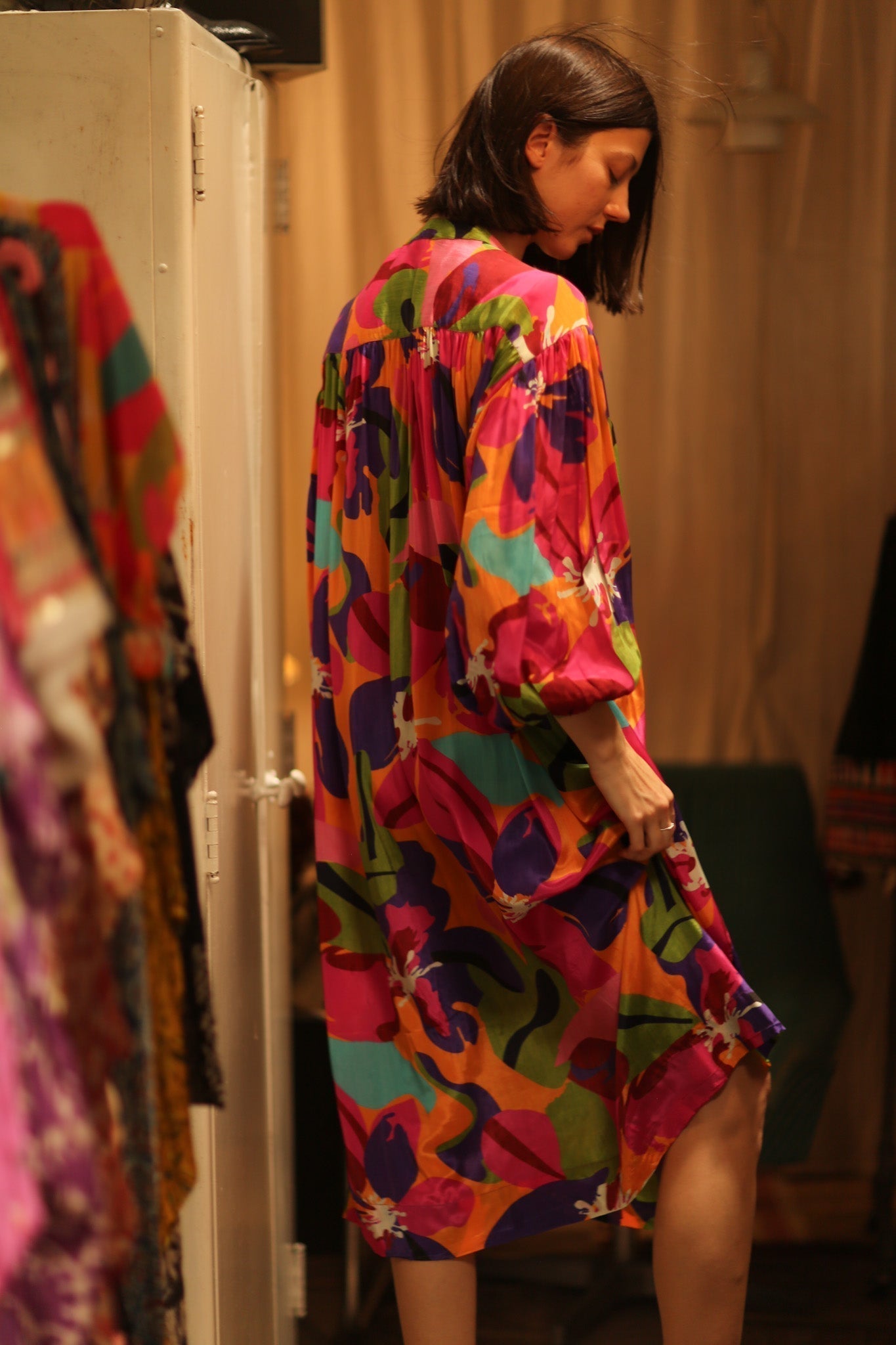 ELIZABETH SILK DRESS COLOR BOMB - MOMO STUDIO BERLIN - Berlin Concept Store - sustainable & ethical fashion