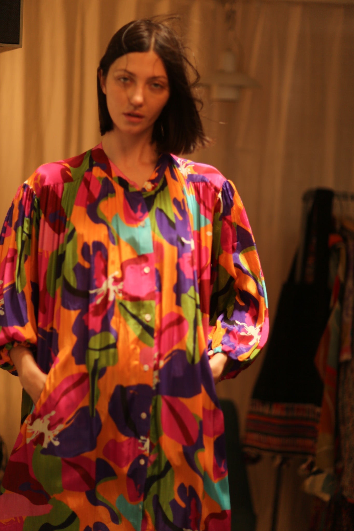 ELIZABETH SILK DRESS COLOR BOMB - MOMO STUDIO BERLIN - Berlin Concept Store - sustainable & ethical fashion