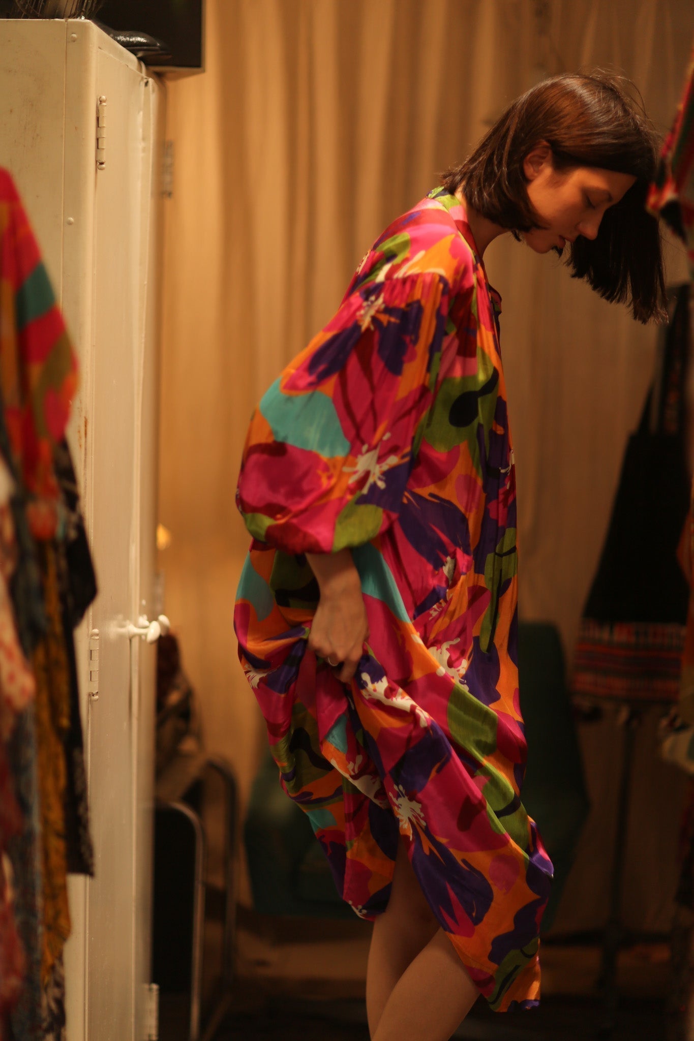 ELIZABETH SILK DRESS COLOR BOMB - MOMO STUDIO BERLIN - Berlin Concept Store - sustainable & ethical fashion
