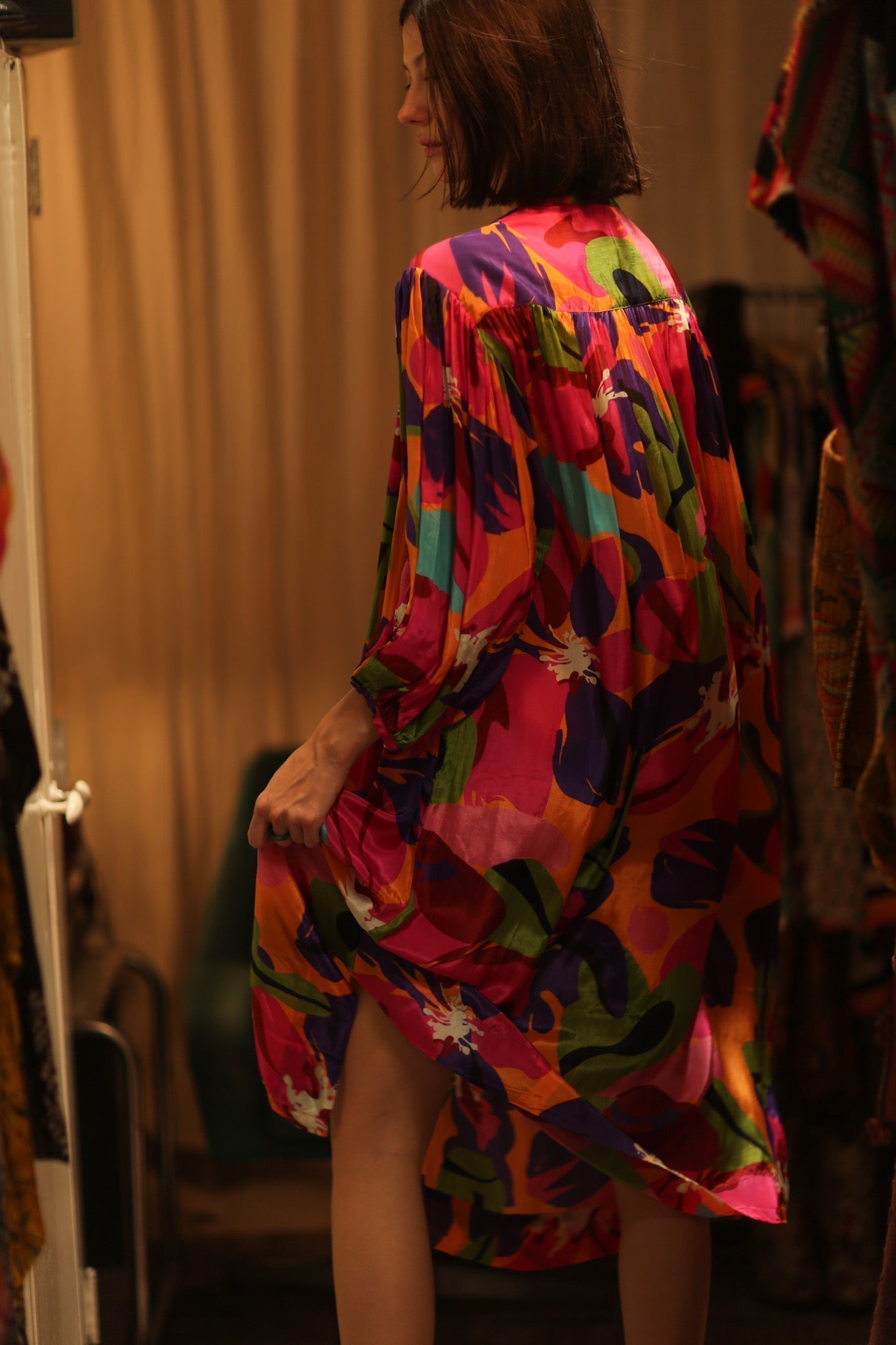 ELIZABETH SILK DRESS COLOR BOMB - MOMO STUDIO BERLIN - Berlin Concept Store - sustainable & ethical fashion