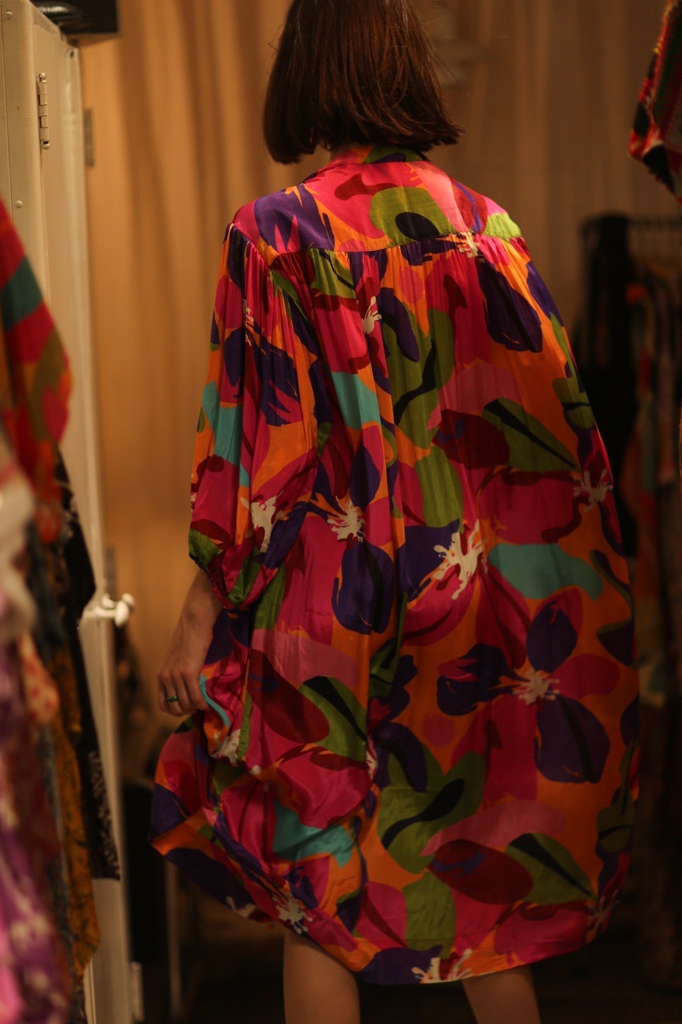 ELIZABETH SILK DRESS COLOR BOMB - MOMO STUDIO BERLIN - Berlin Concept Store - sustainable & ethical fashion
