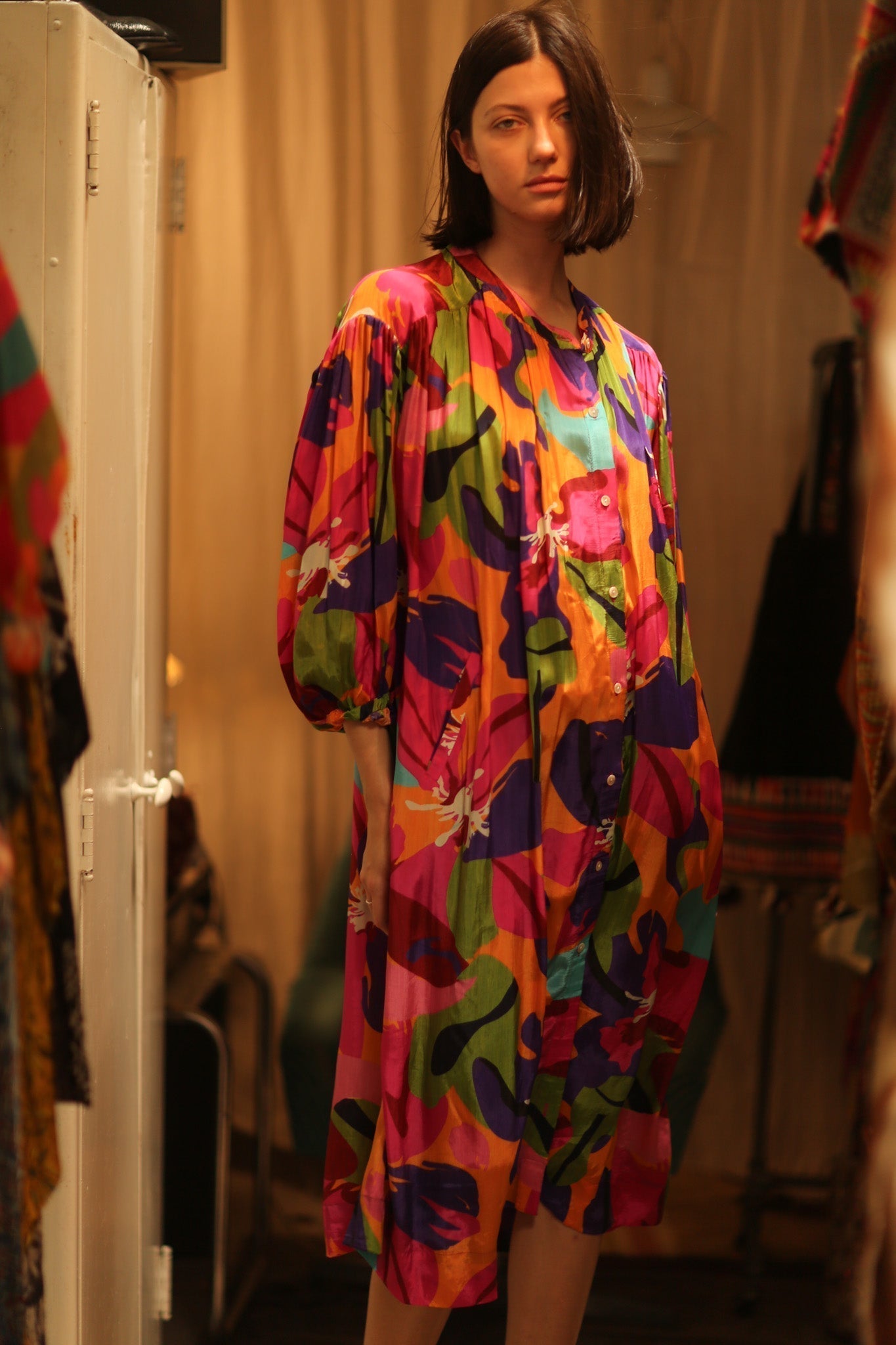 ELIZABETH SILK DRESS COLOR BOMB - MOMO STUDIO BERLIN - Berlin Concept Store - sustainable & ethical fashion