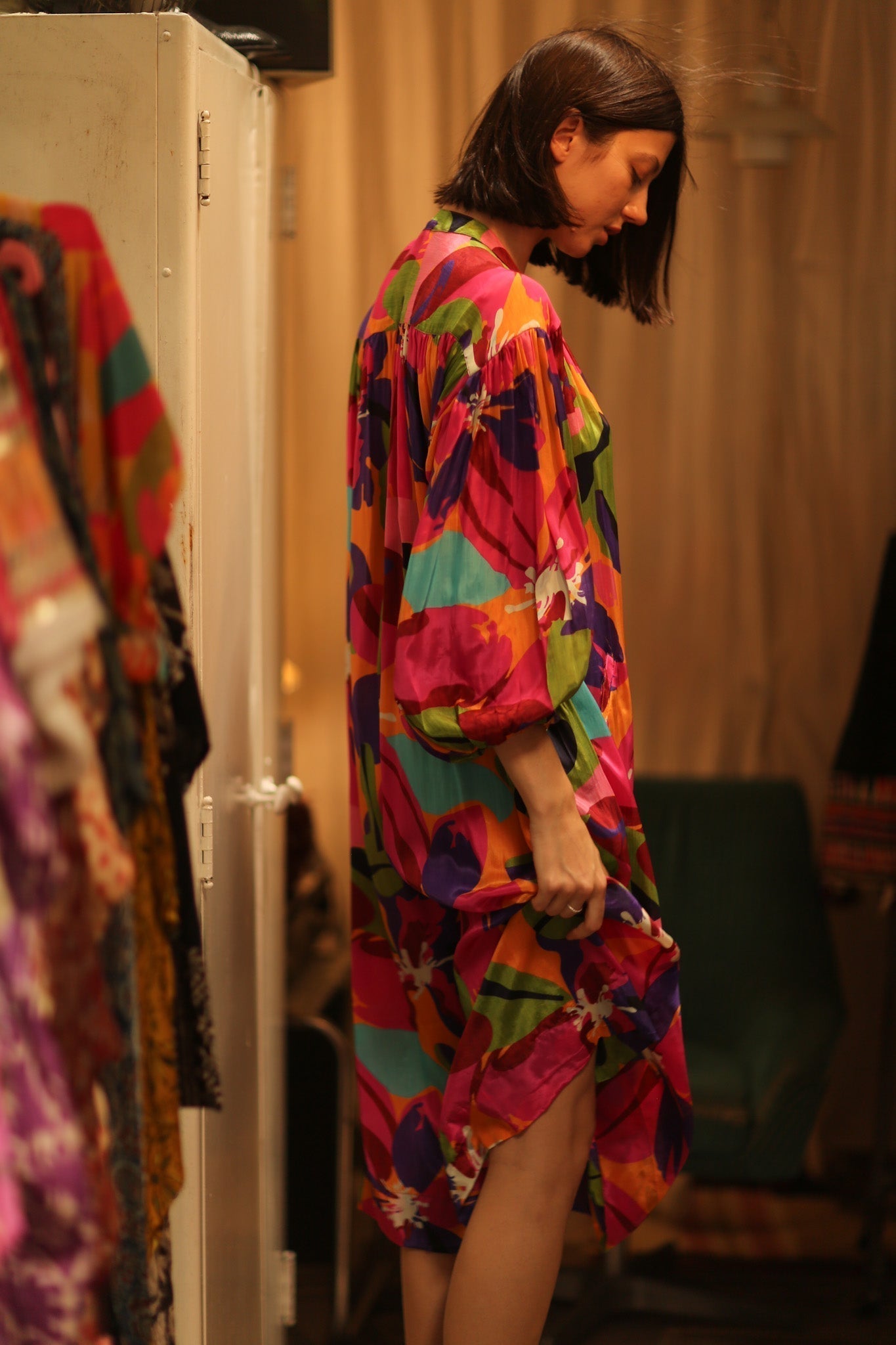 ELIZABETH SILK DRESS COLOR BOMB - MOMO STUDIO BERLIN - Berlin Concept Store - sustainable & ethical fashion