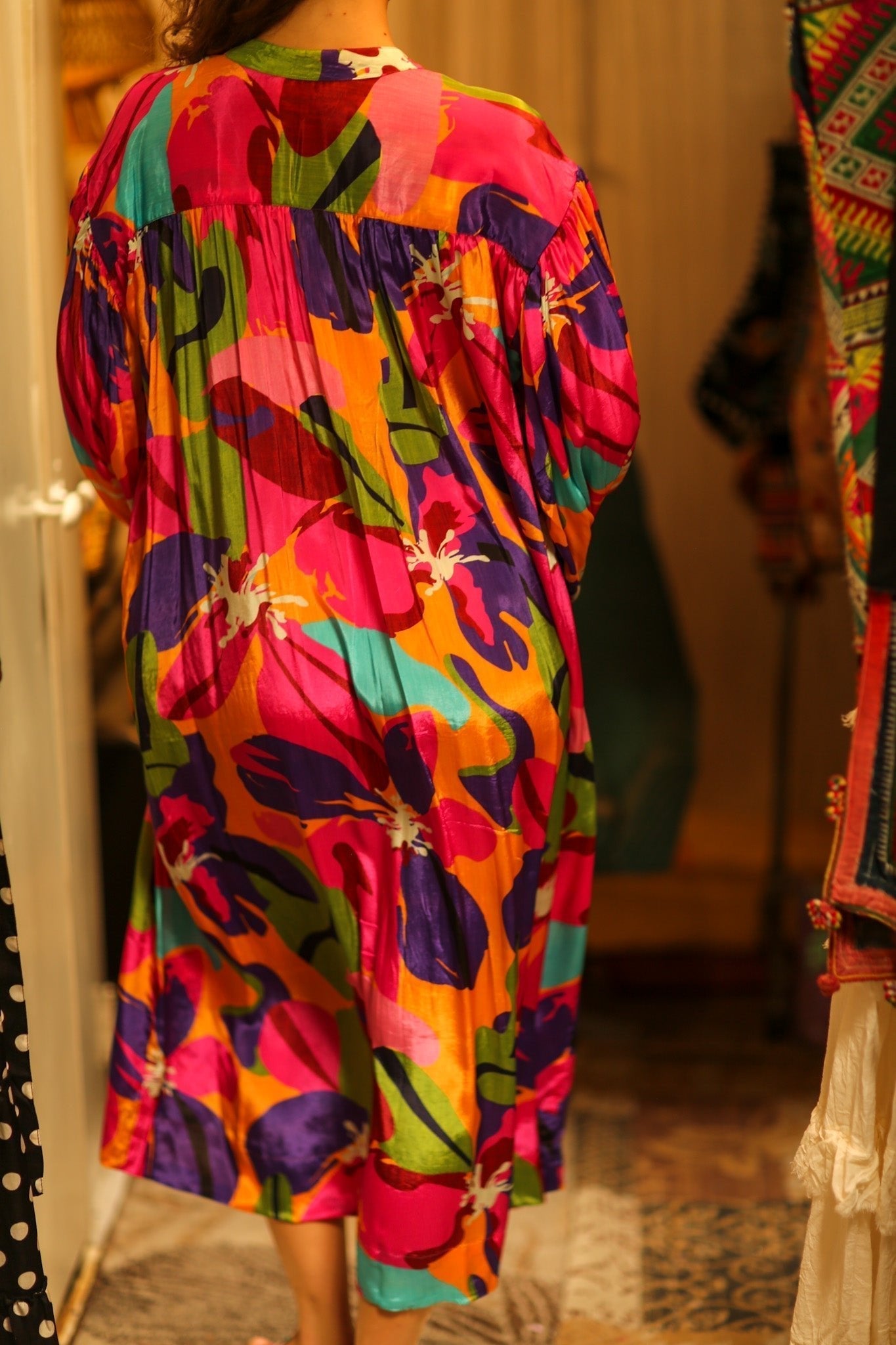 ELIZABETH SILK DRESS COLOR BOMB - MOMO STUDIO BERLIN - Berlin Concept Store - sustainable & ethical fashion