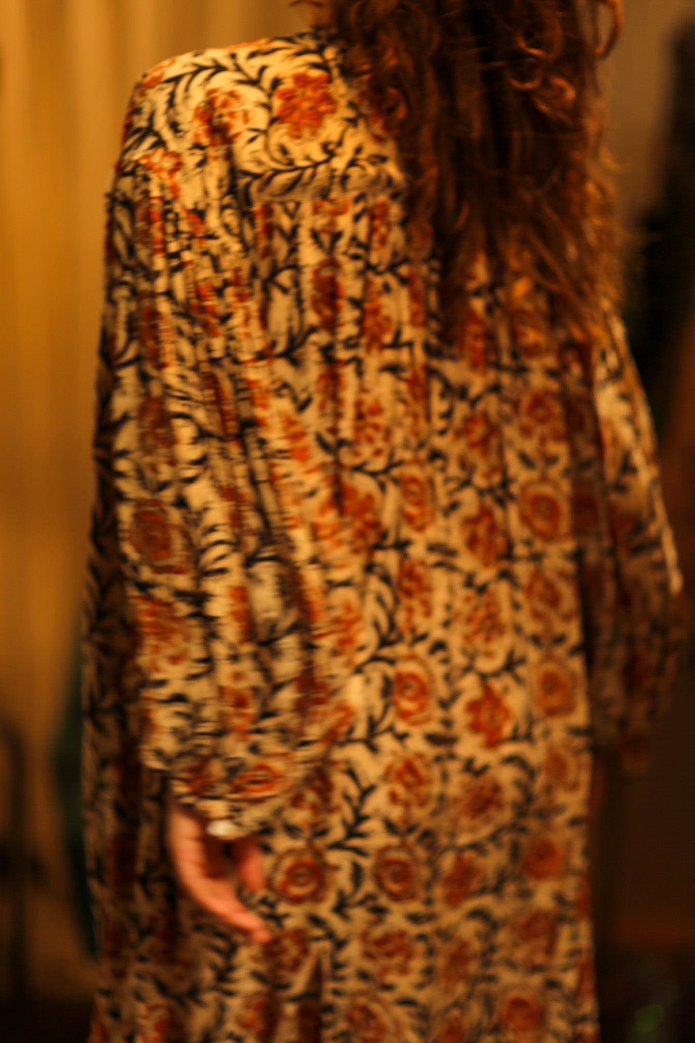 ELIZABETH SILK DRESS MUGHAL BLACK AND RED - MOMO STUDIO BERLIN - Berlin Concept Store - sustainable & ethical fashion