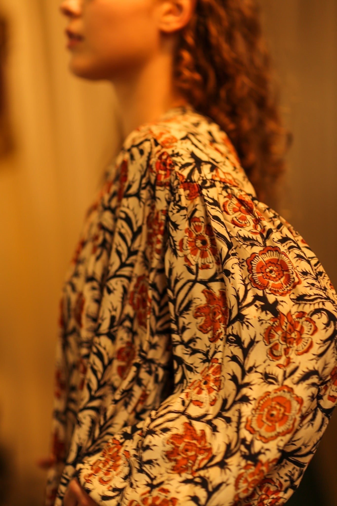 ELIZABETH SILK DRESS MUGHAL BLACK AND RED - MOMO STUDIO BERLIN - Berlin Concept Store - sustainable & ethical fashion