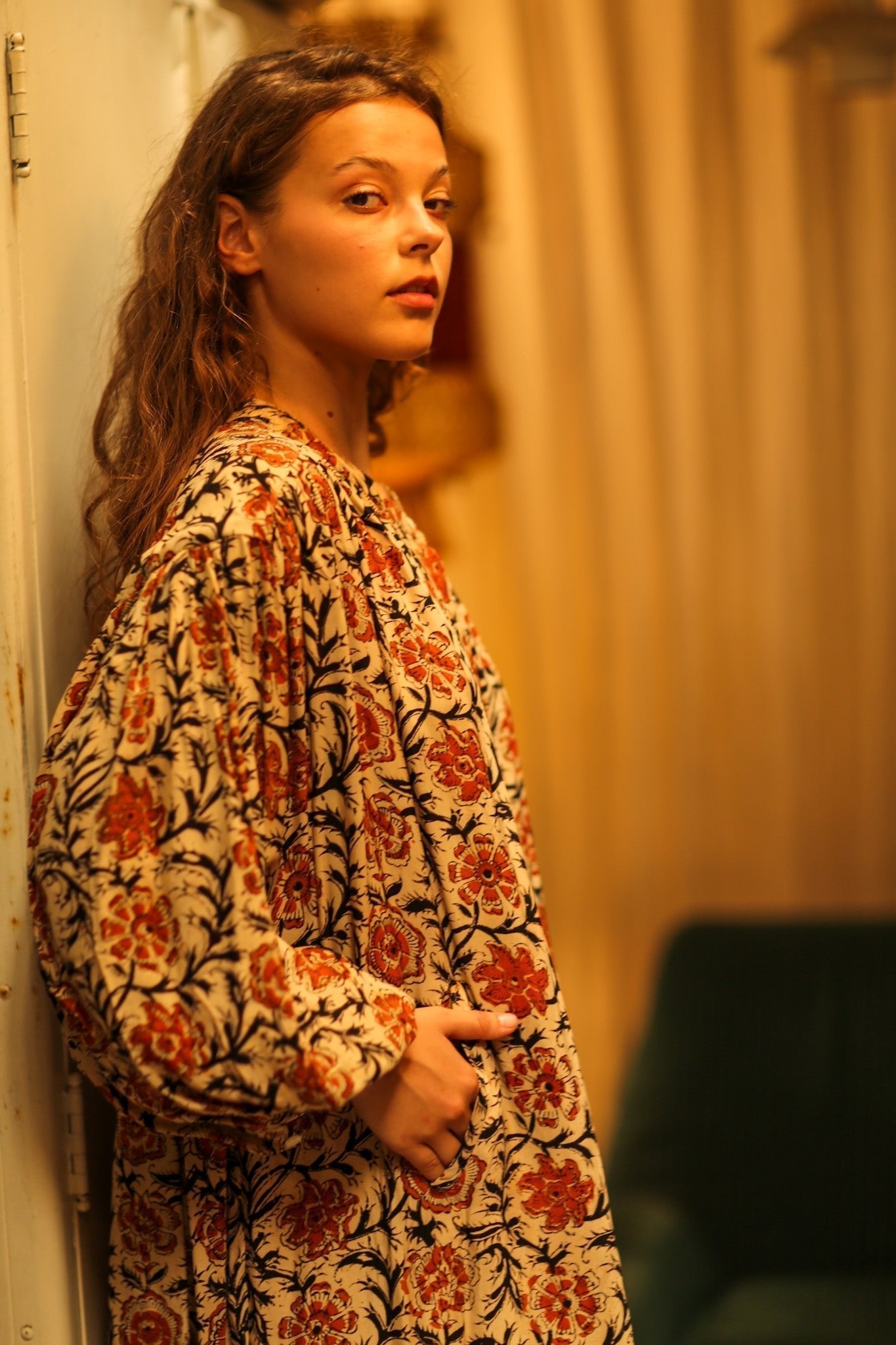 ELIZABETH SILK DRESS MUGHAL BLACK AND RED - MOMO STUDIO BERLIN - Berlin Concept Store - sustainable & ethical fashion