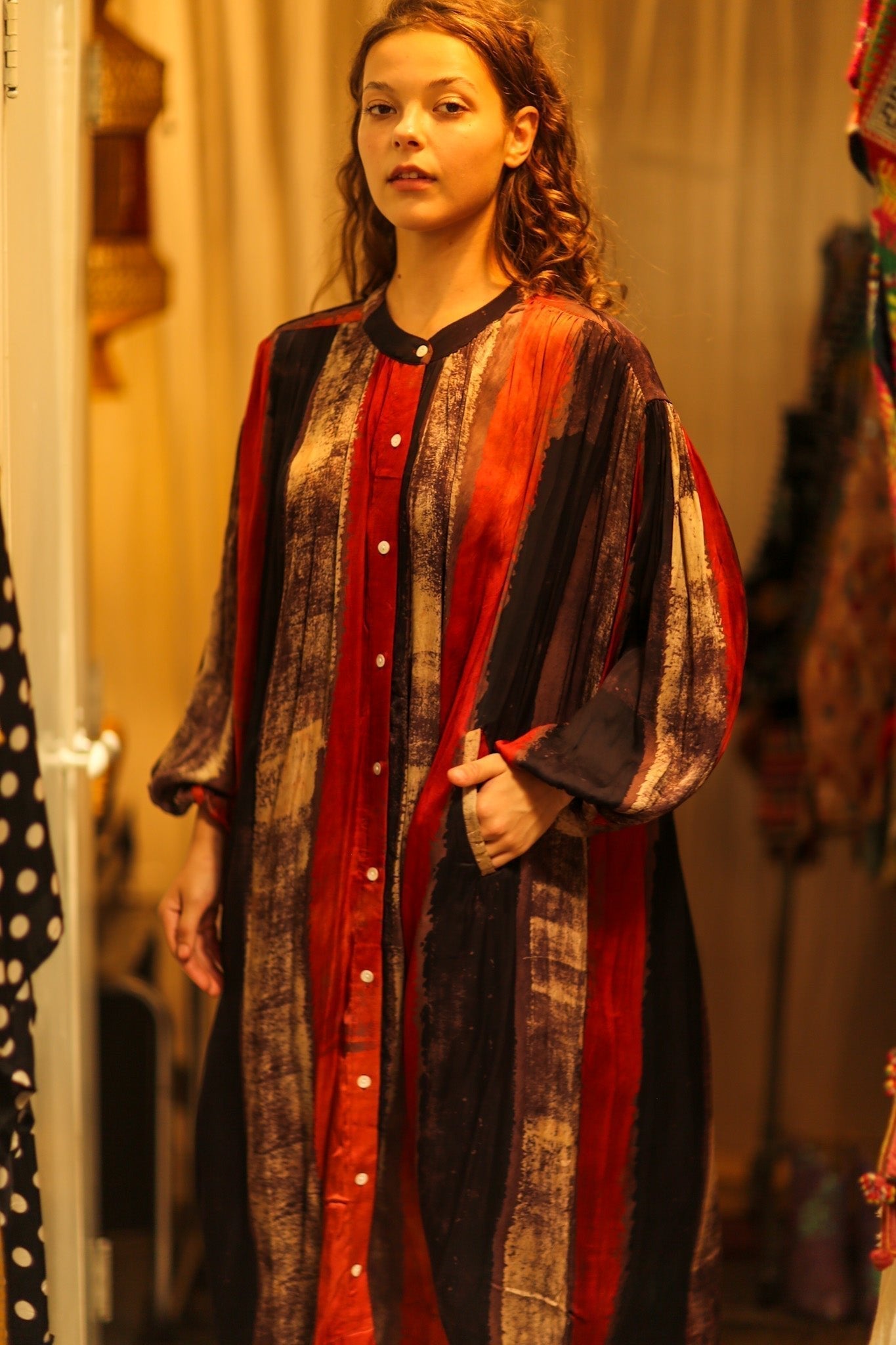 ELIZABETH SILK DRESS POPPY FIELD - MOMO STUDIO BERLIN - Berlin Concept Store - sustainable & ethical fashion