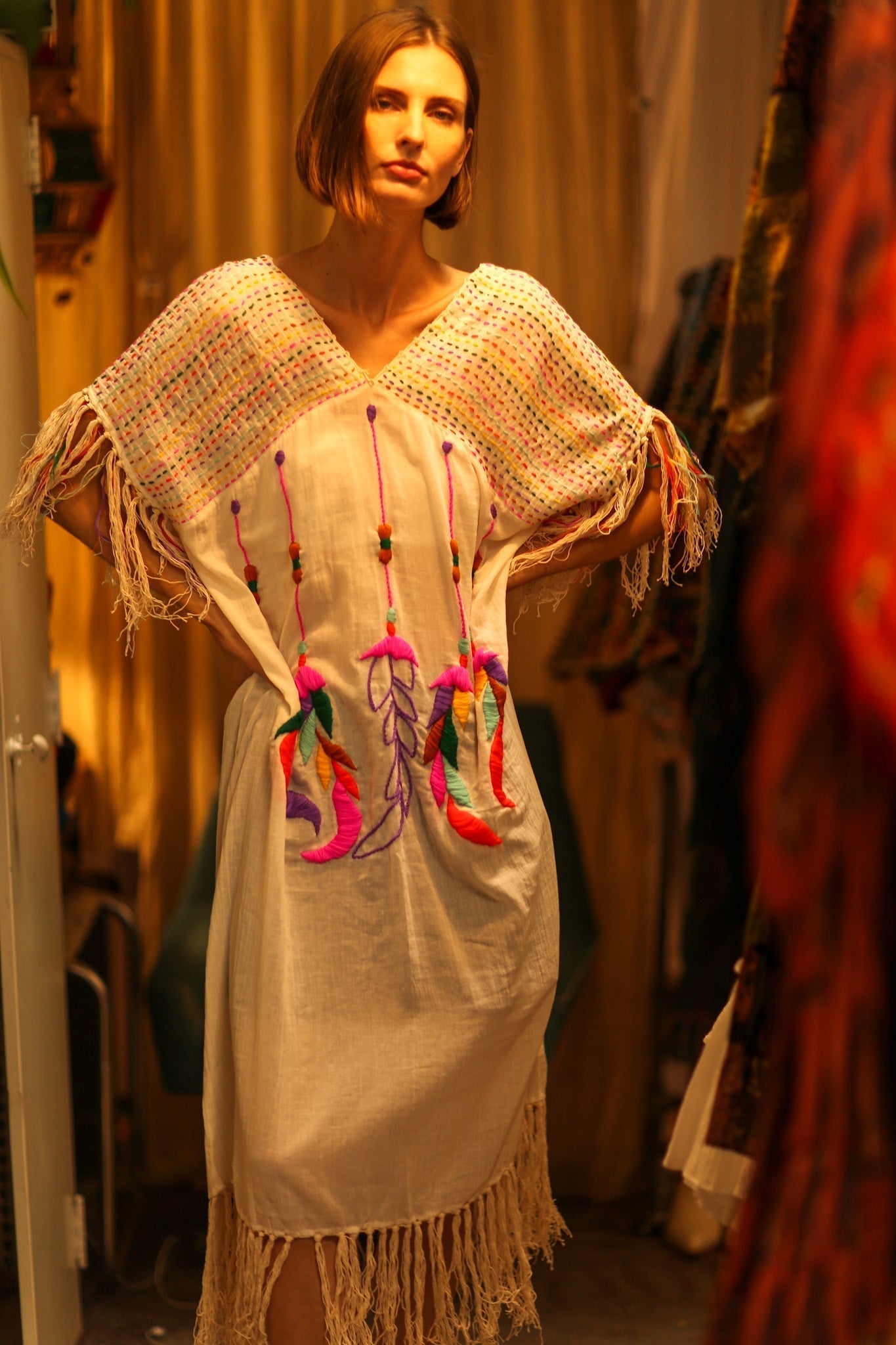 EMBROIDERED KAFTAN DRESS PHOEBIN - MOMO STUDIO BERLIN - Berlin Concept Store - sustainable & ethical fashion