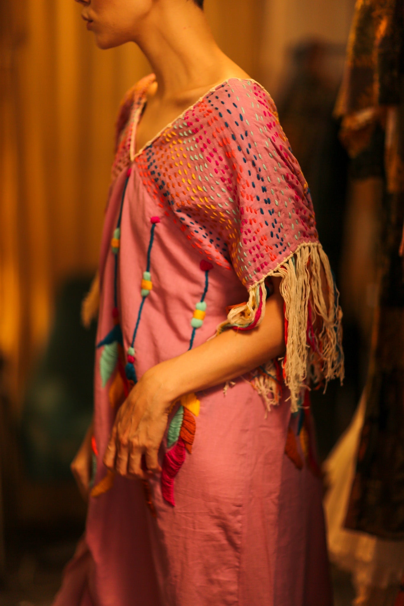 EMBROIDERED KAFTAN DRESS PHOEBIN - MOMO STUDIO BERLIN - Berlin Concept Store - sustainable & ethical fashion