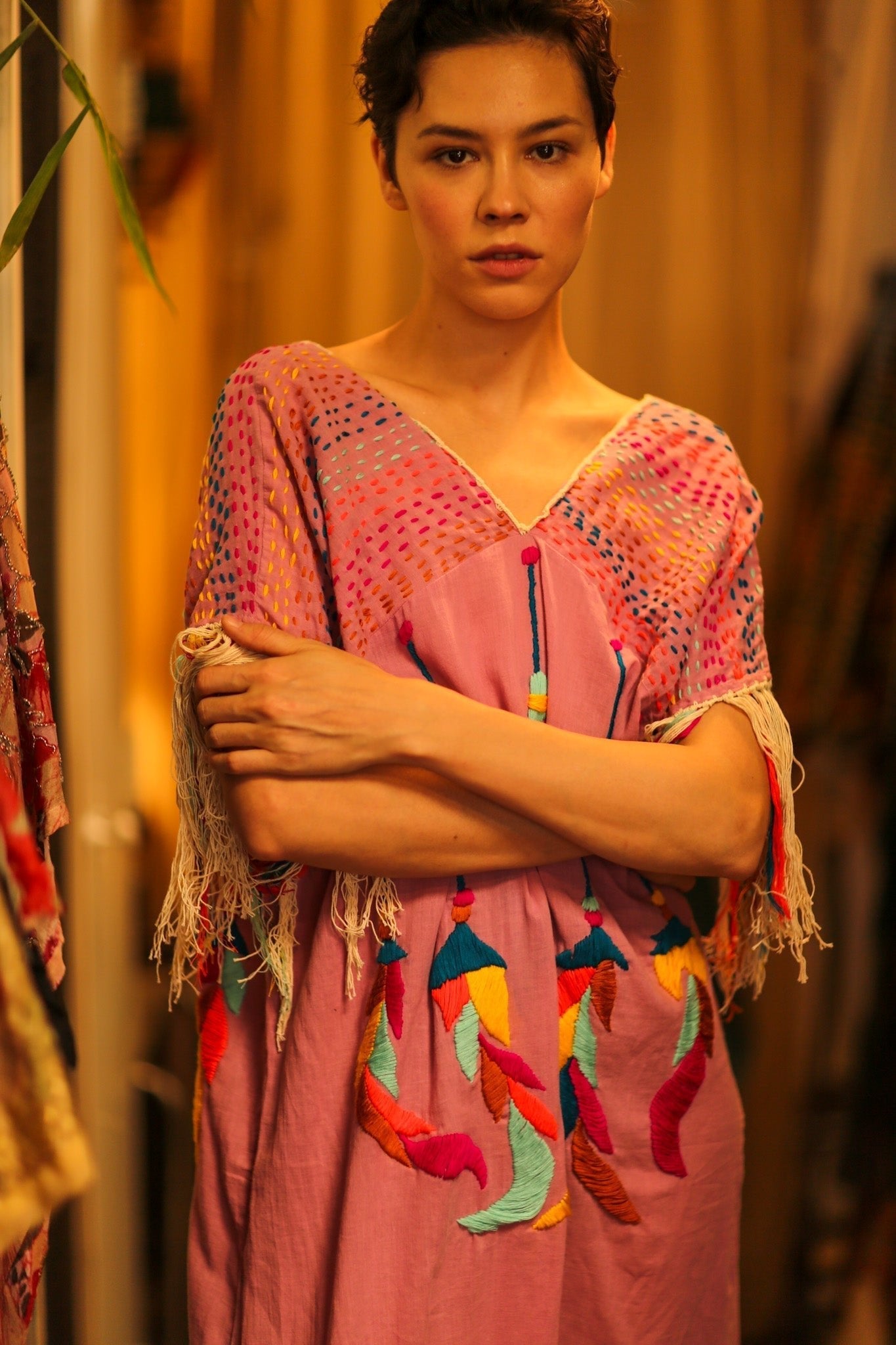 EMBROIDERED KAFTAN DRESS PHOEBIN - MOMO STUDIO BERLIN - Berlin Concept Store - sustainable & ethical fashion