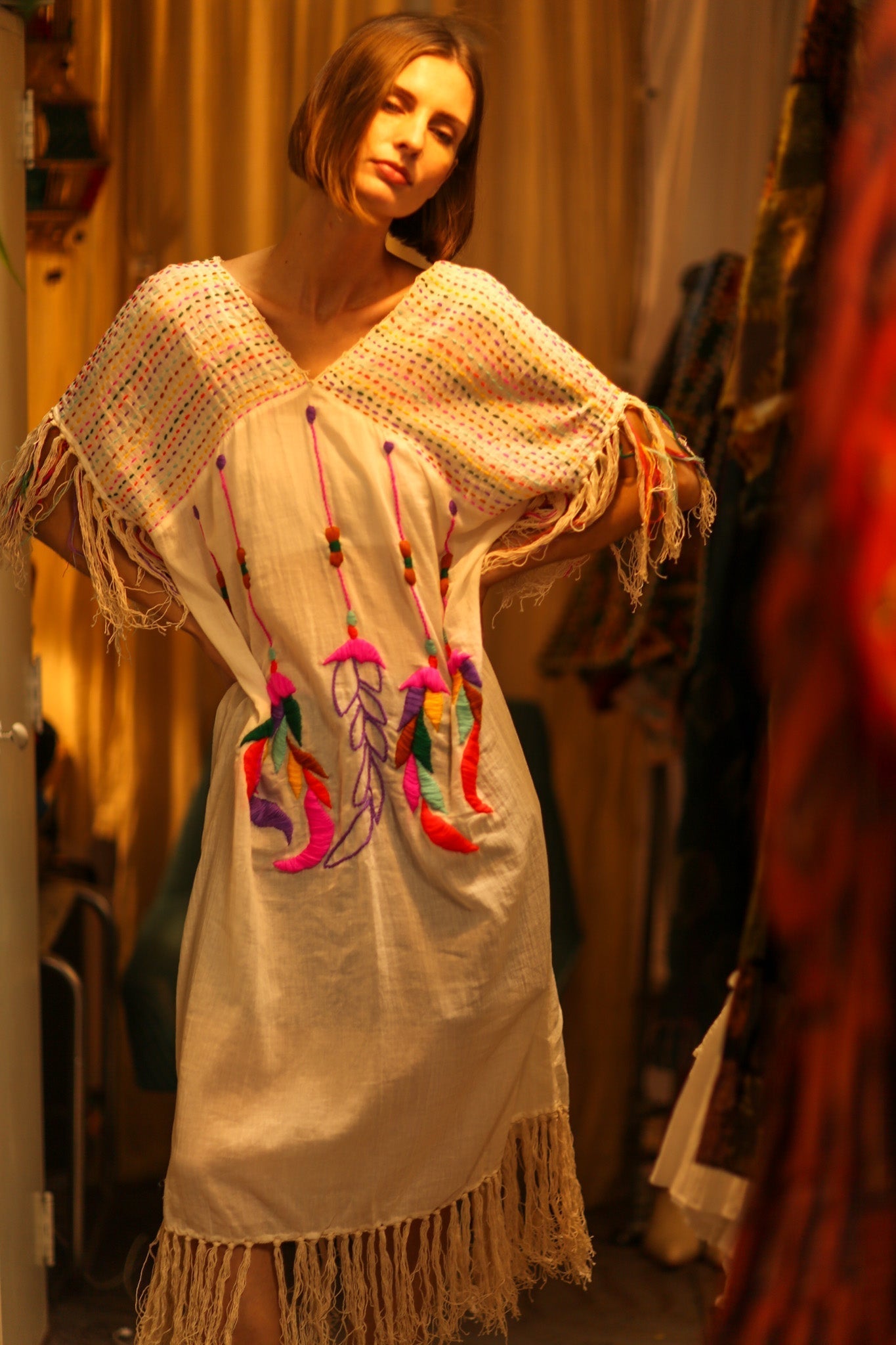 EMBROIDERED KAFTAN DRESS PHOEBIN - MOMO STUDIO BERLIN - Berlin Concept Store - sustainable & ethical fashion