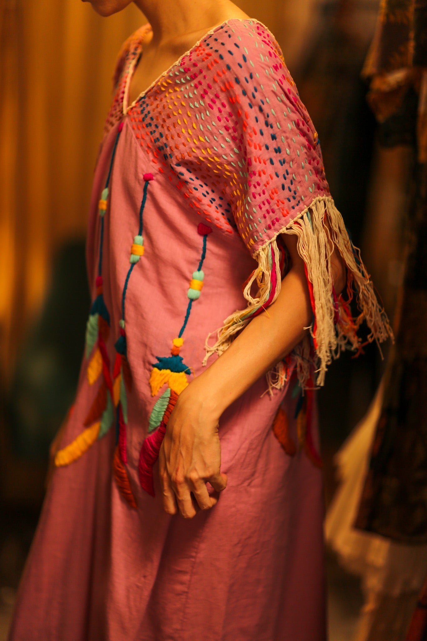 EMBROIDERED KAFTAN DRESS PHOEBIN - MOMO STUDIO BERLIN - Berlin Concept Store - sustainable & ethical fashion