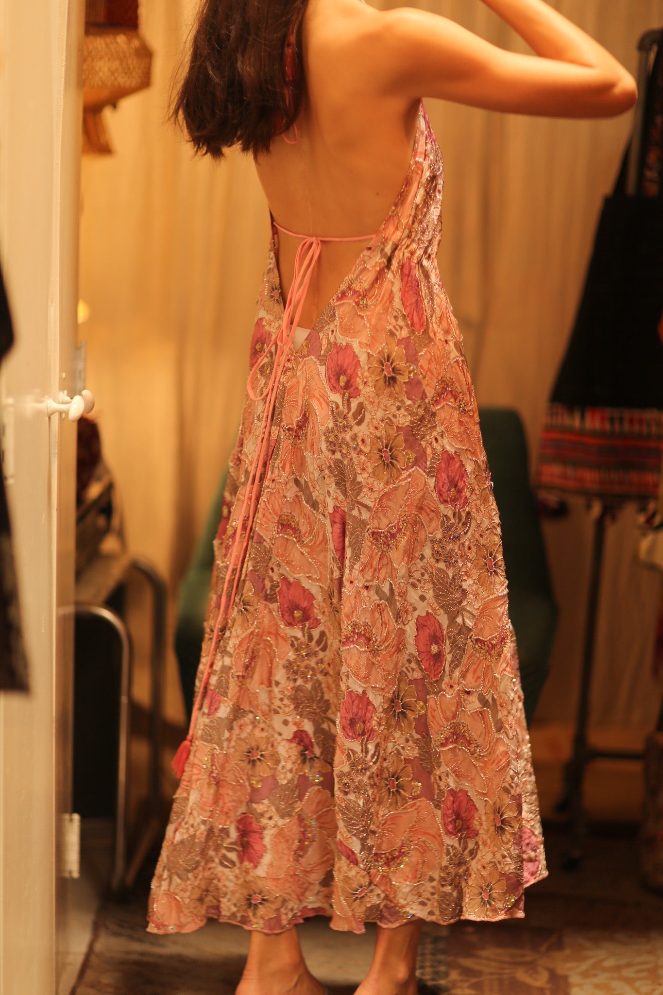 EMBROIDERED SILK DRESS HANNAH - MOMO STUDIO BERLIN - Berlin Concept Store - sustainable & ethical fashion