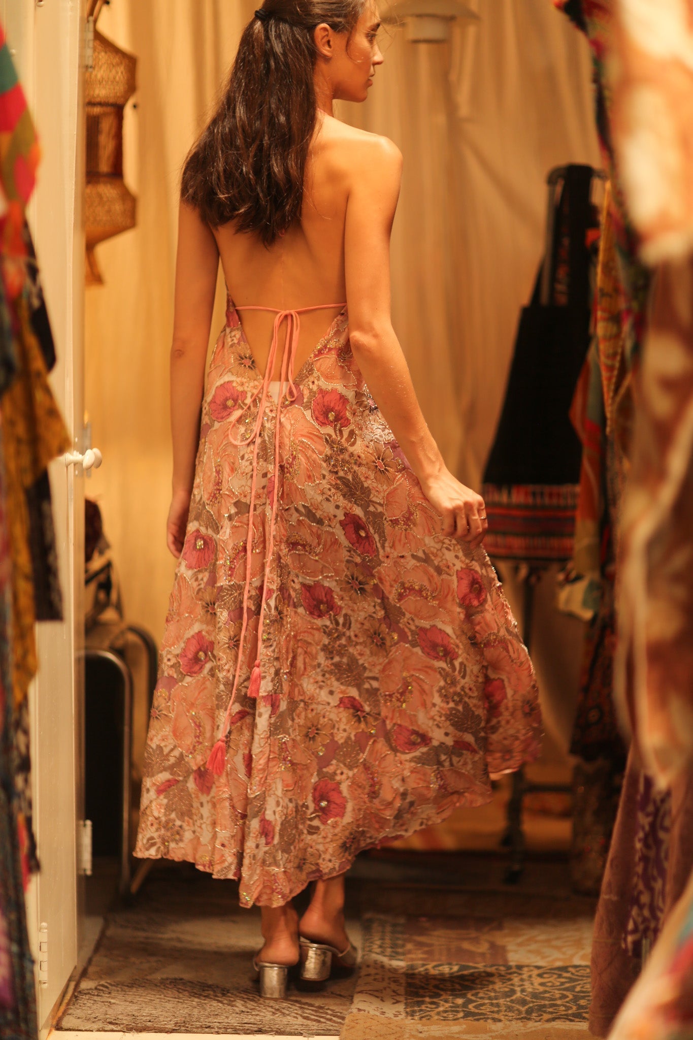 EMBROIDERED SILK DRESS HANNAH - MOMO STUDIO BERLIN - Berlin Concept Store - sustainable & ethical fashion