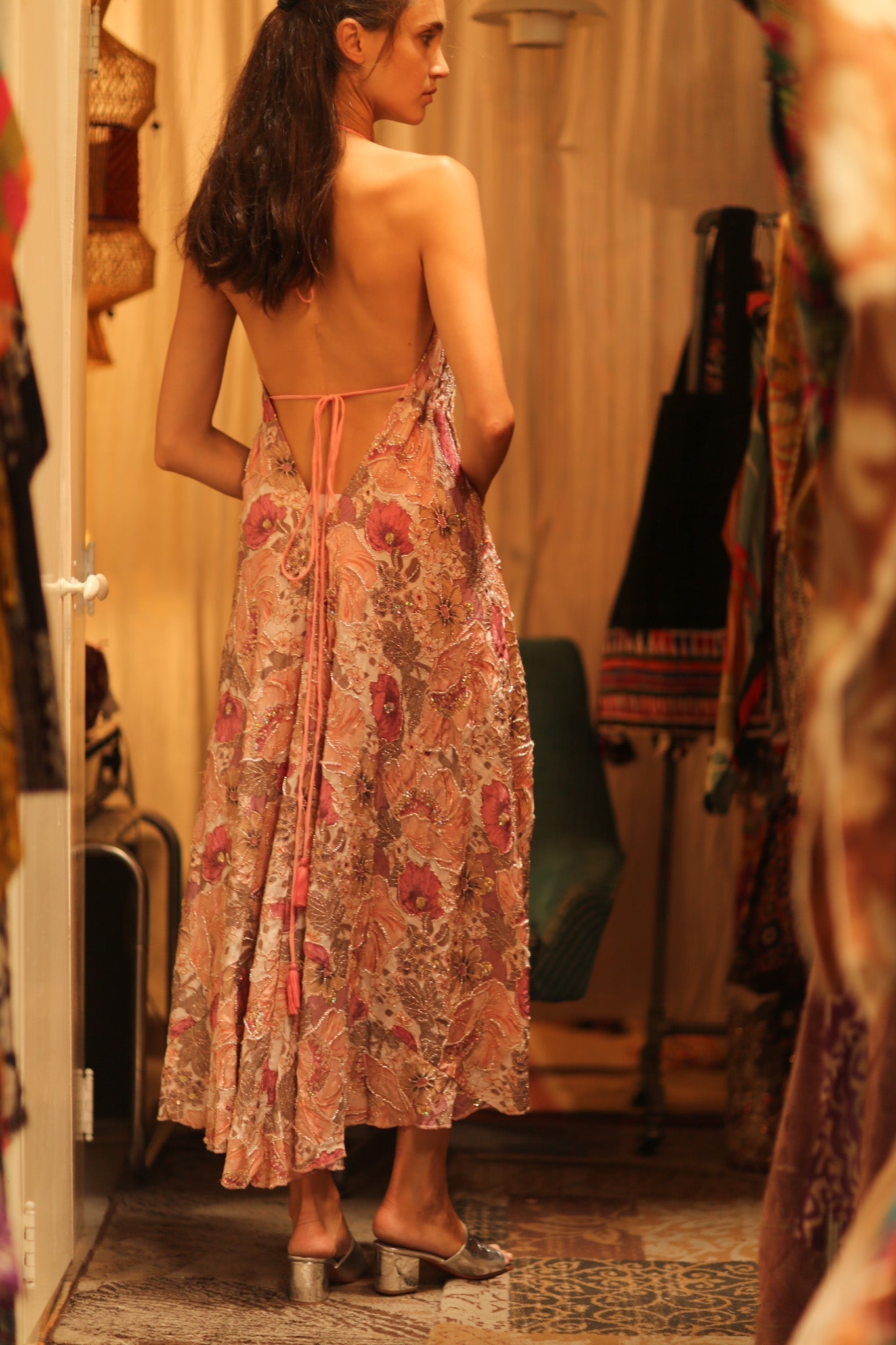 EMBROIDERED SILK DRESS HANNAH - MOMO STUDIO BERLIN - Berlin Concept Store - sustainable & ethical fashion