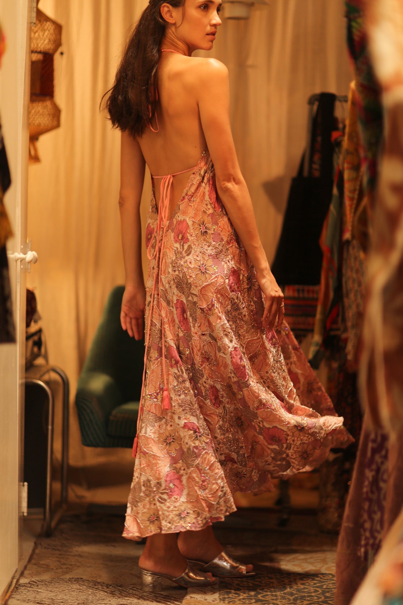 EMBROIDERED SILK DRESS HANNAH - MOMO STUDIO BERLIN - Berlin Concept Store - sustainable & ethical fashion