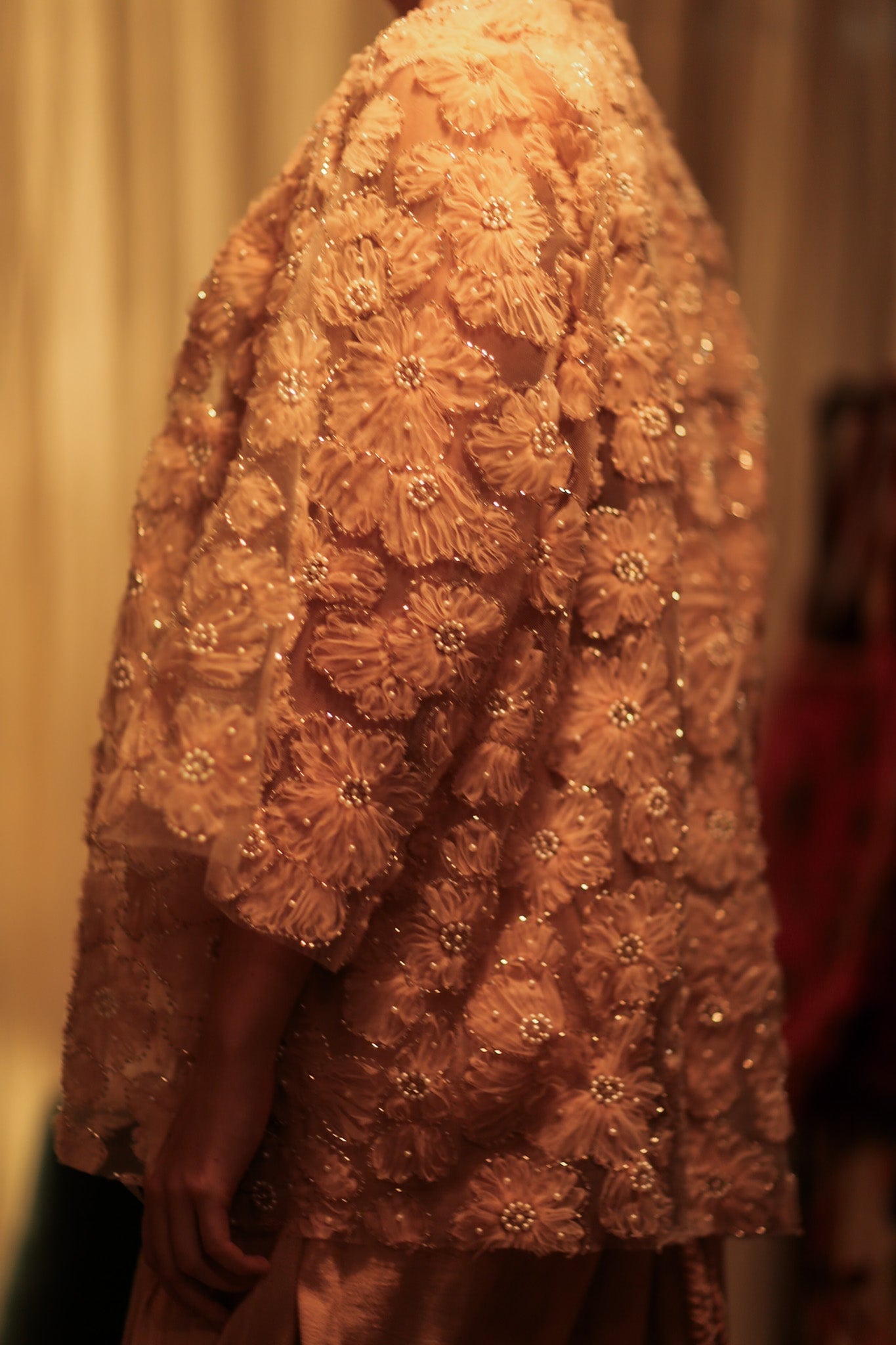 FLO SEQUINED EMBROIDERED SHORT KIMONO PASTEL PINK - MOMO STUDIO BERLIN - Berlin Concept Store - sustainable & ethical fashion