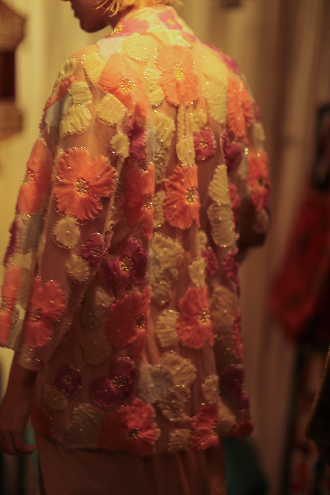FLO SEQUINED EMBROIDERED SHORT KIMONO PINK - MOMO STUDIO BERLIN - Berlin Concept Store - sustainable & ethical fashion