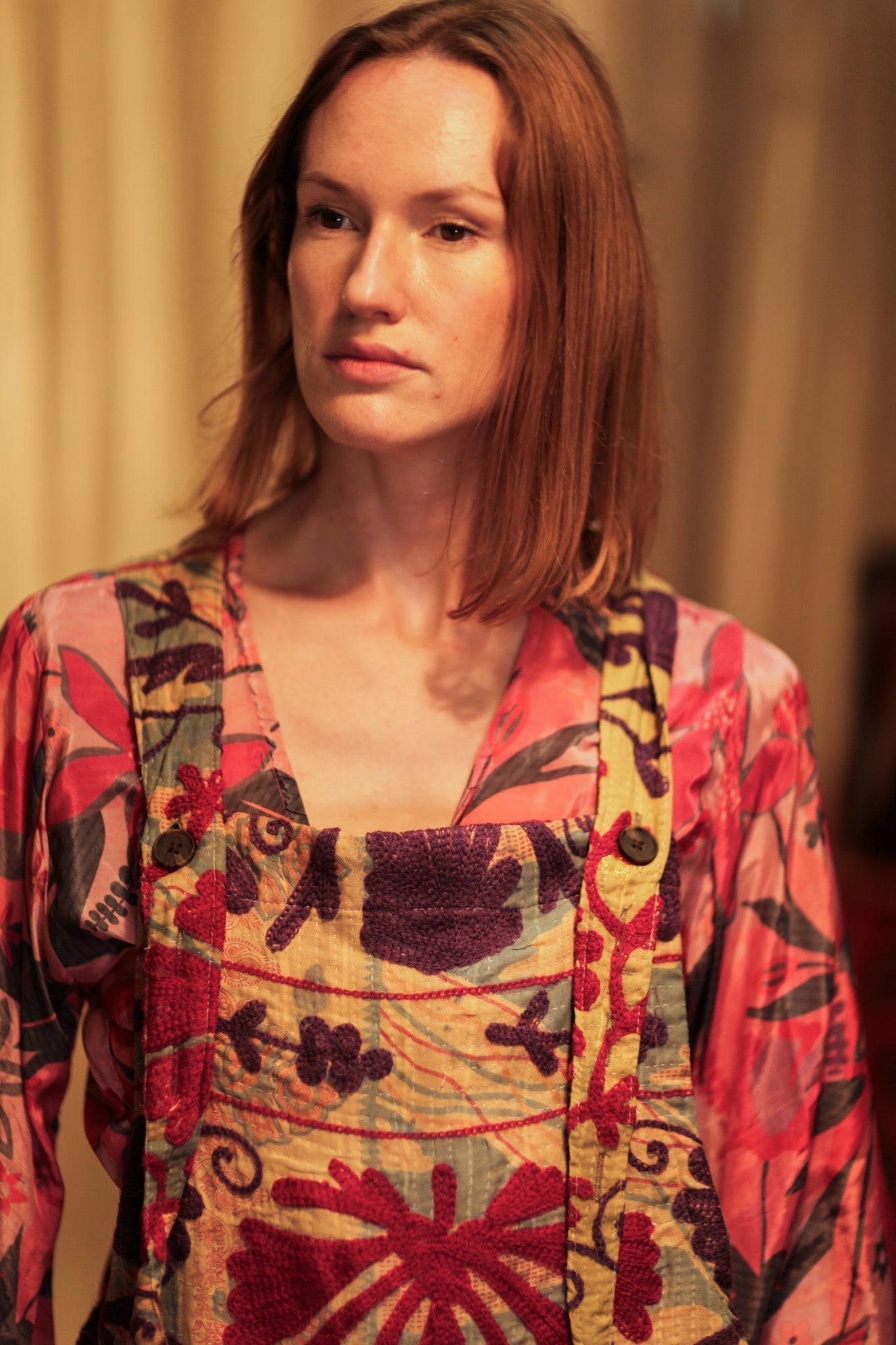 FREYA DUNGAREES EMBROIDERED FLOWERS - MOMO STUDIO BERLIN - Berlin Concept Store - sustainable & ethical fashion