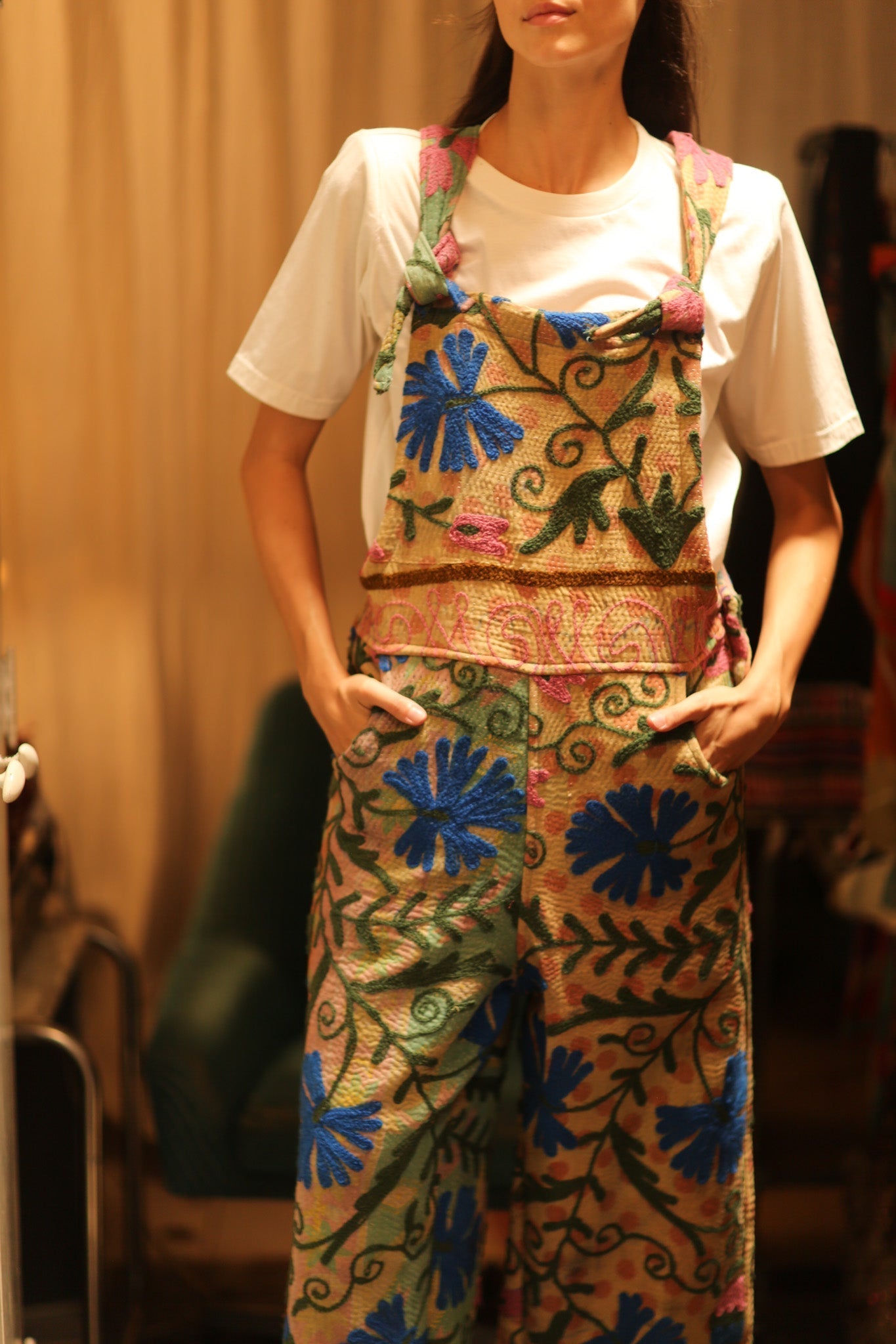 FREYA EMBROIDERED KANTHA JUMPSUIT GREENHOUSE - MOMO STUDIO BERLIN - Berlin Concept Store - sustainable & ethical fashion