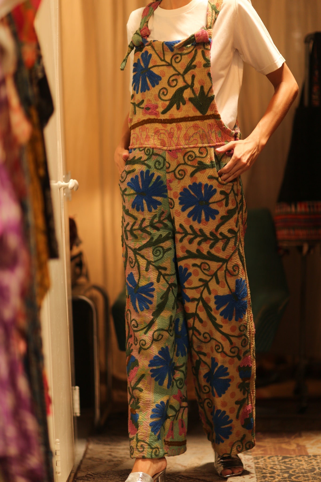 FREYA EMBROIDERED KANTHA JUMPSUIT GREENHOUSE - MOMO STUDIO BERLIN - Berlin Concept Store - sustainable & ethical fashion