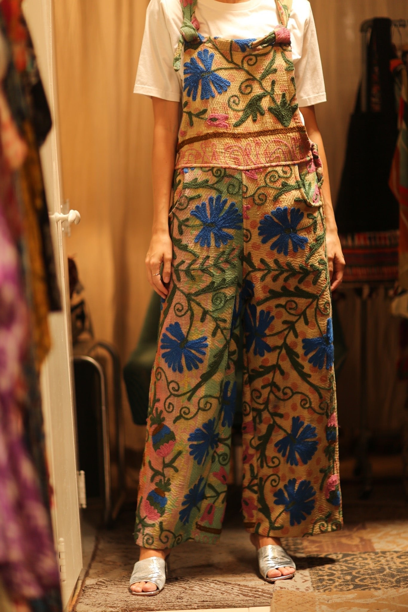 FREYA EMBROIDERED KANTHA JUMPSUIT GREENHOUSE - MOMO STUDIO BERLIN - Berlin Concept Store - sustainable & ethical fashion