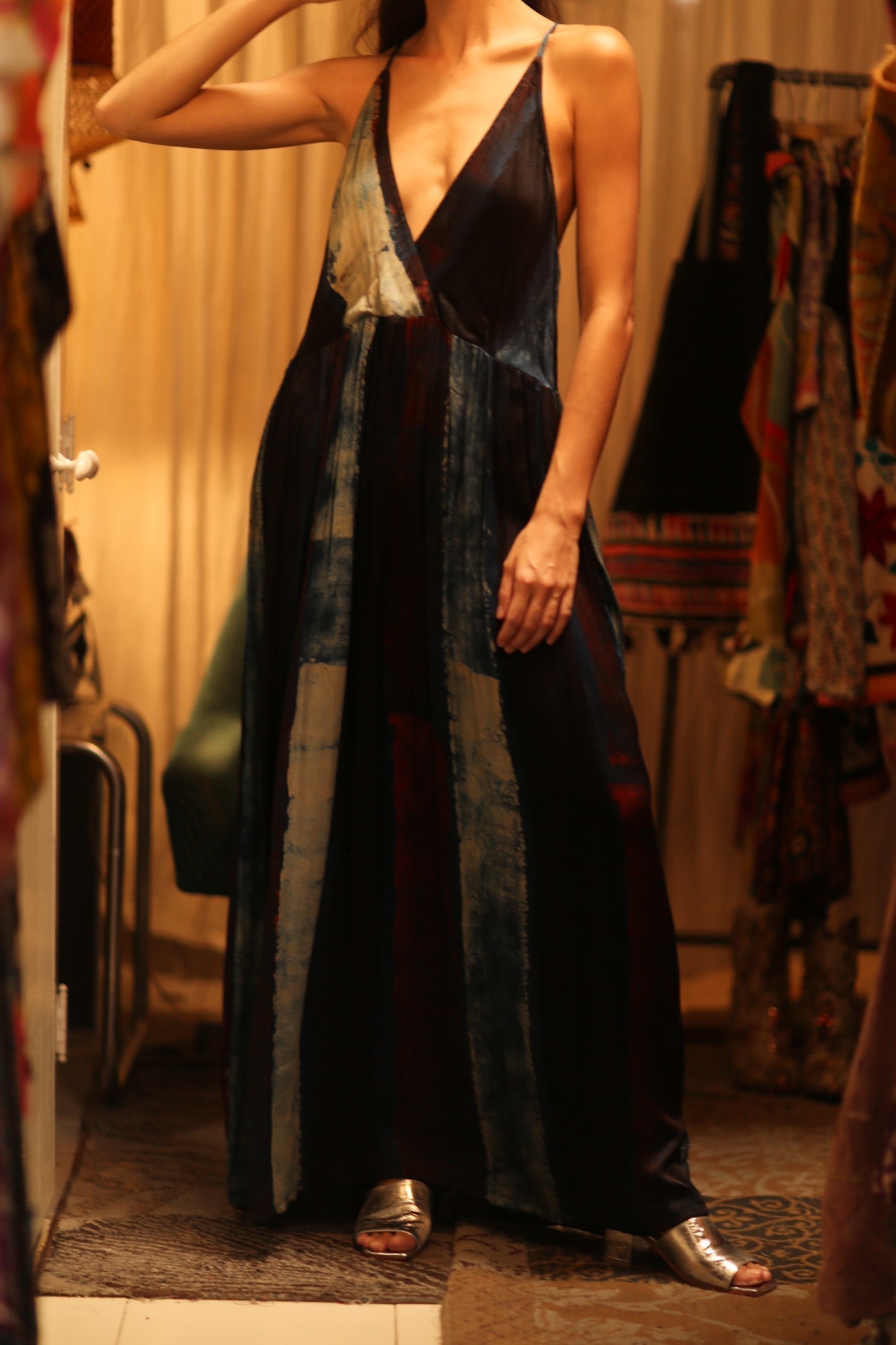 HAND BLOCK PRINT SILK DRESS LILY - MOMO STUDIO BERLIN - Berlin Concept Store - sustainable & ethical fashion
