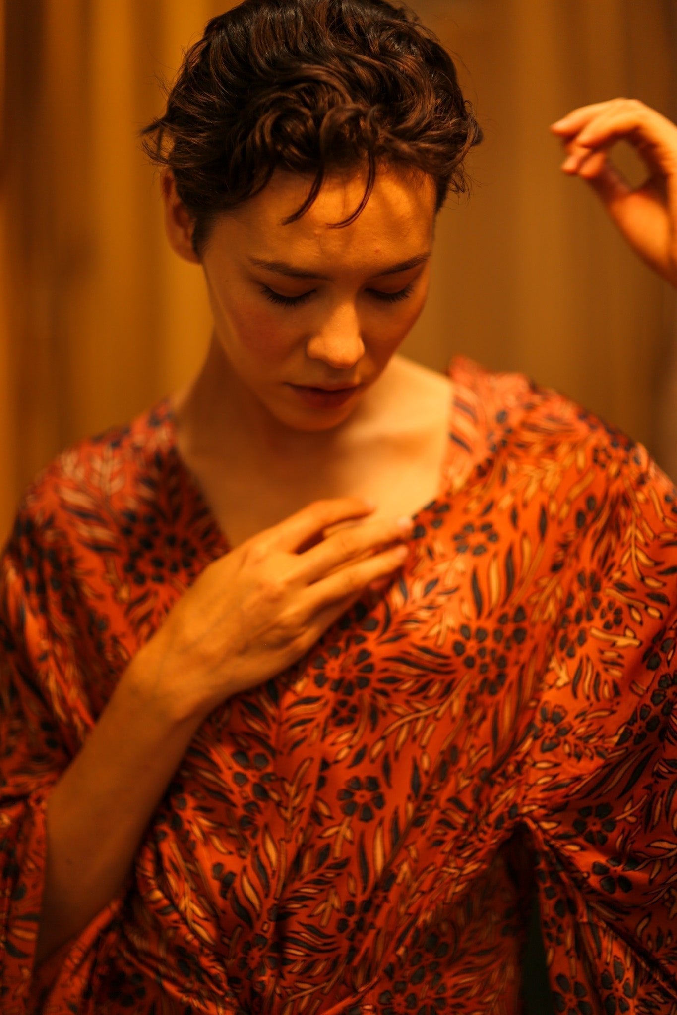 HAND BLOCK PRINT SILK KIMONO PINA - MOMO STUDIO BERLIN - Berlin Concept Store - sustainable & ethical fashion