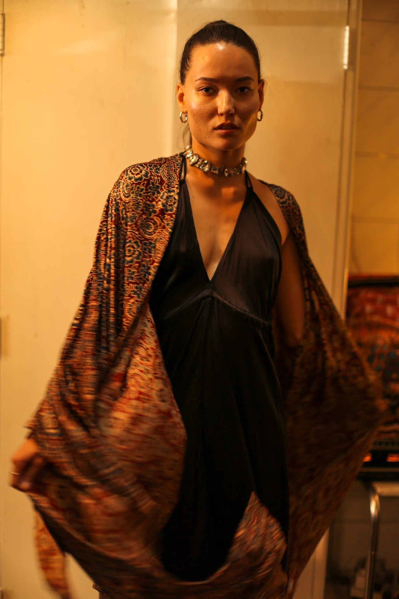 HAND BLOCK SILK XL KIMONO BINA - MOMO STUDIO BERLIN - Berlin Concept Store - sustainable & ethical fashion