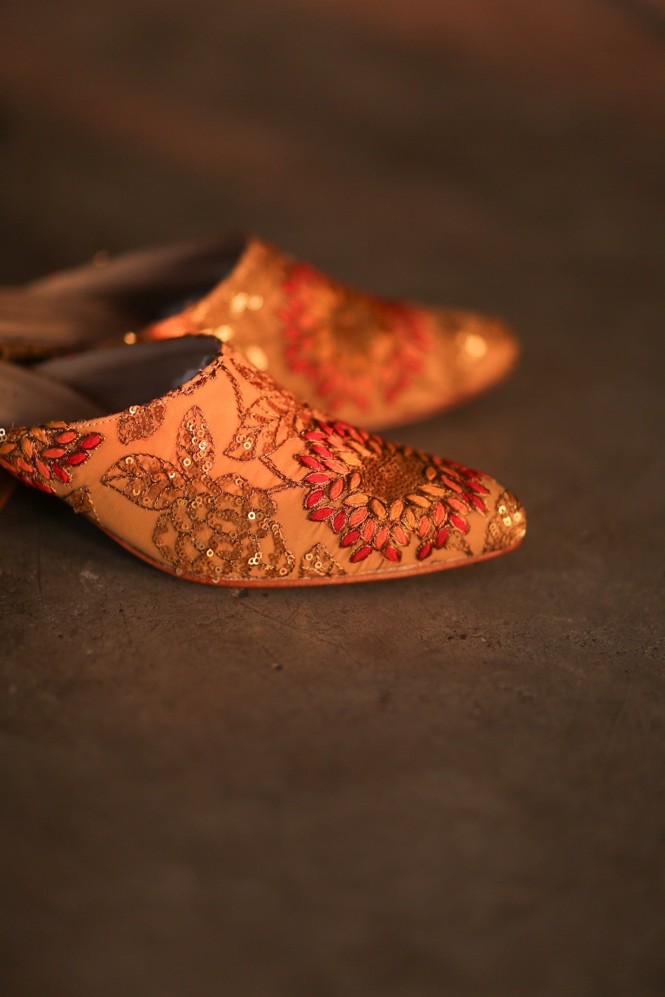 HEELED MULES SILK EMBROIDERED QUINA - MOMO STUDIO BERLIN - Berlin Concept Store - sustainable & ethical fashion