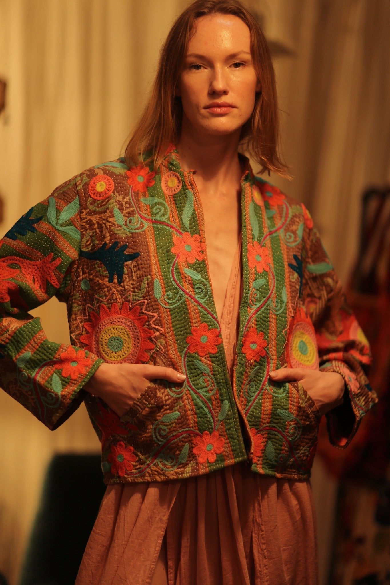 JACKET INGRID ALORA EMBROIDERED - MOMO STUDIO BERLIN - Berlin Concept Store - sustainable & ethical fashion