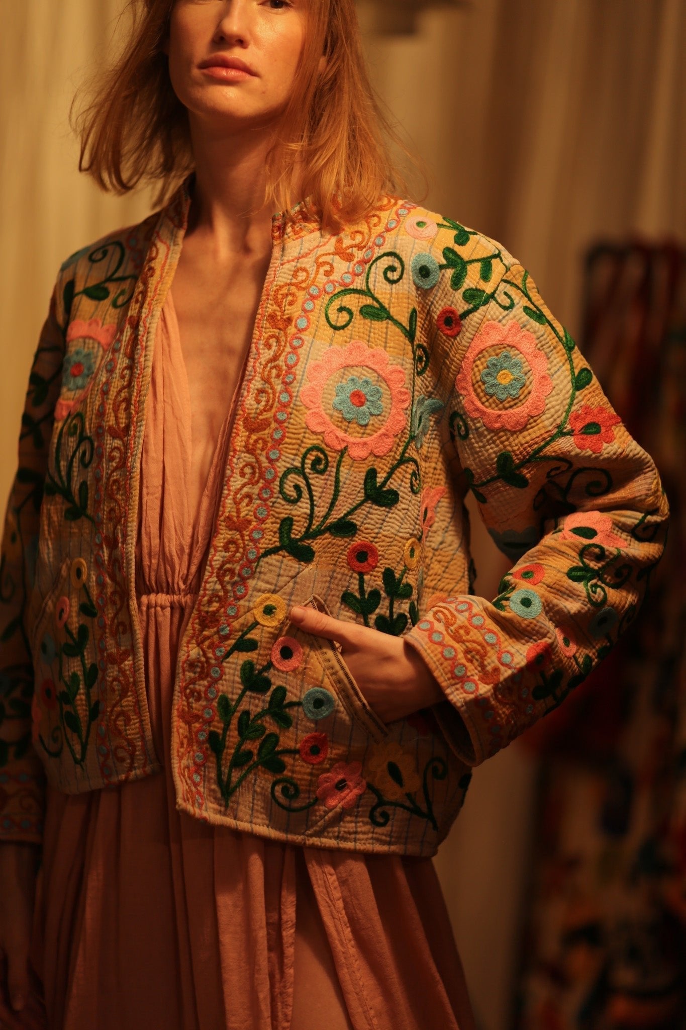 JACKET INGRID LILIAM EMBROIDERED - MOMO STUDIO BERLIN - Berlin Concept Store - sustainable & ethical fashion