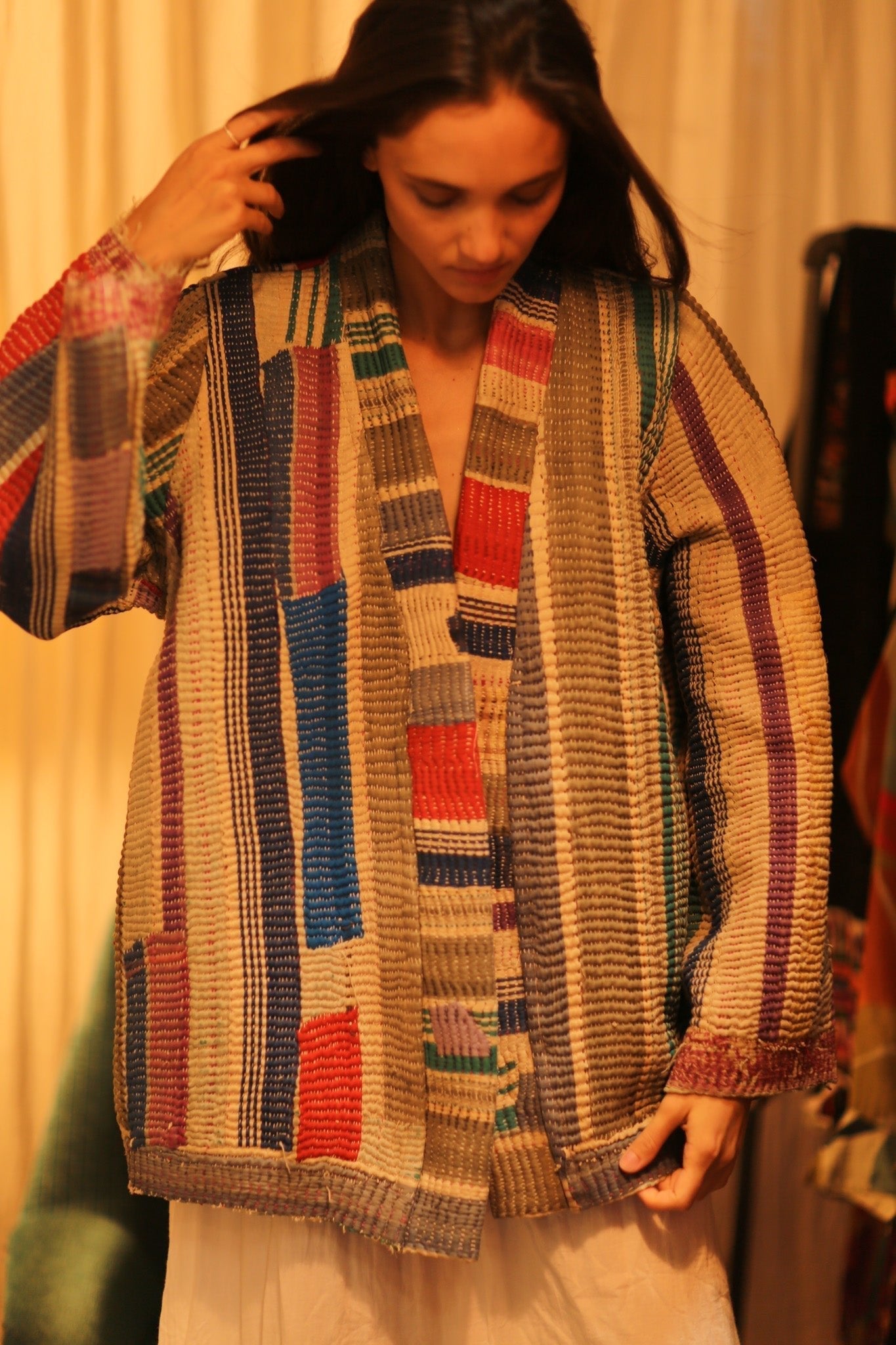 KANTHA ARTIST KIMONO LANA - MOMO STUDIO BERLIN - Berlin Concept Store - sustainable & ethical fashion