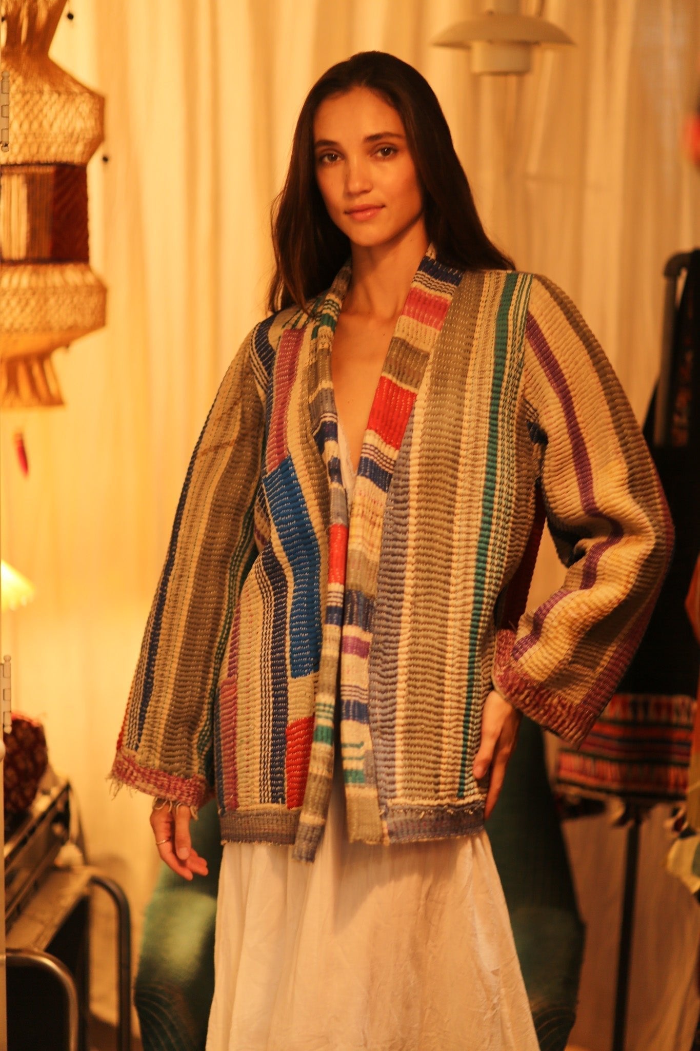 KANTHA ARTIST KIMONO LANA - MOMO STUDIO BERLIN - Berlin Concept Store - sustainable & ethical fashion