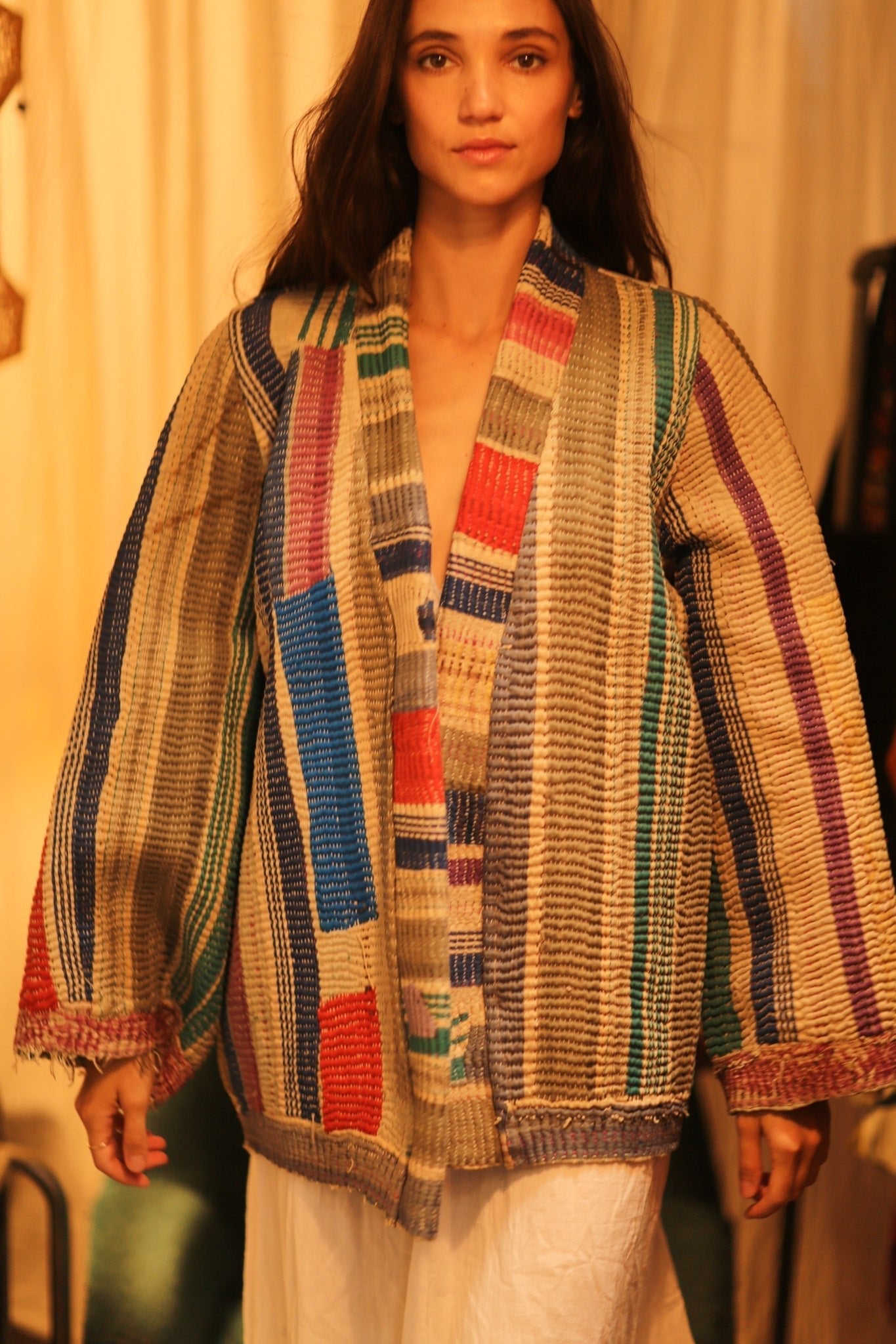 KANTHA ARTIST KIMONO LANA - MOMO STUDIO BERLIN - Berlin Concept Store - sustainable & ethical fashion
