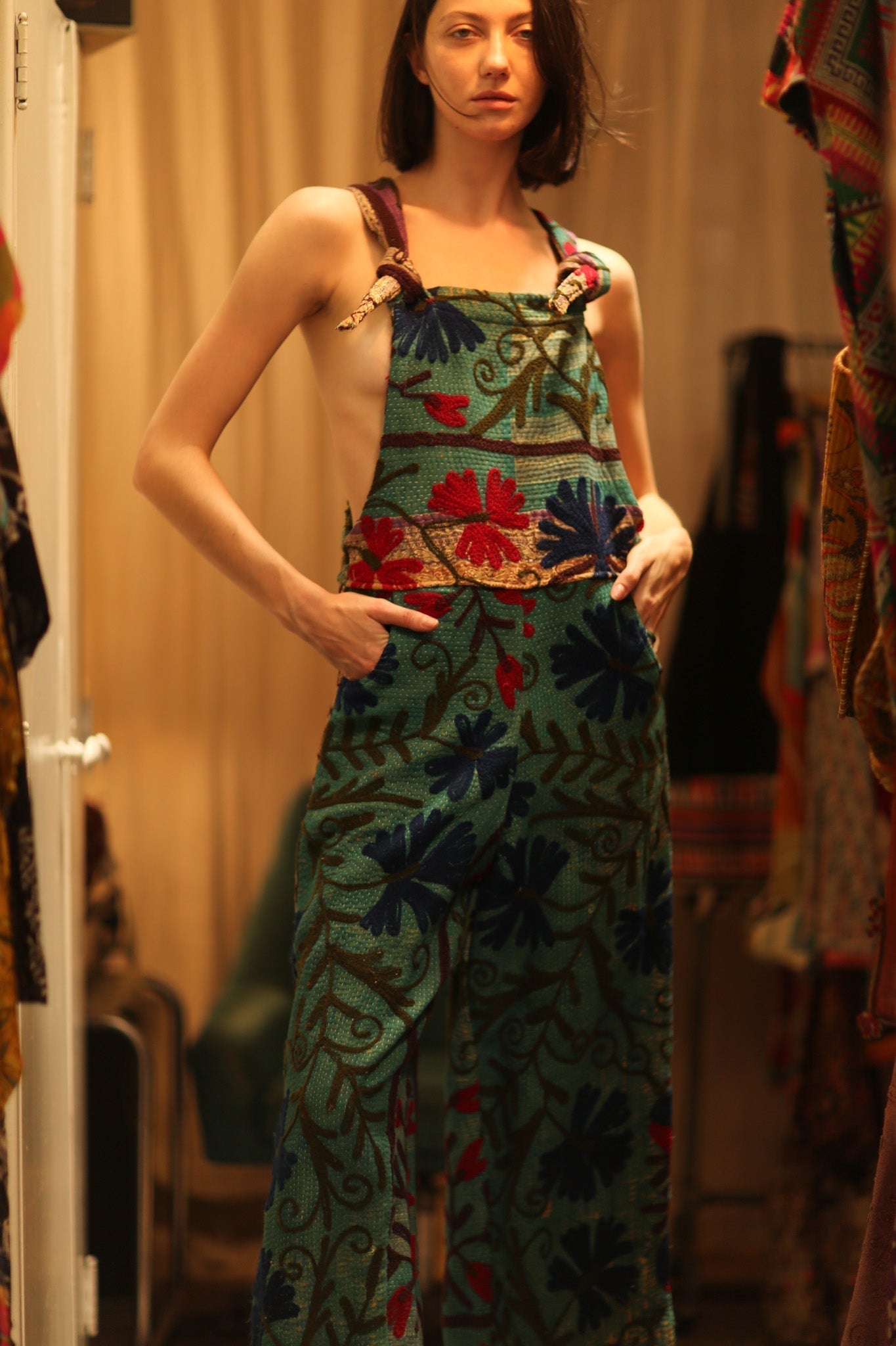 KANTHA EMBROIDERED JUMPSUIT ALEX - MOMO STUDIO BERLIN - Berlin Concept Store - sustainable & ethical fashion