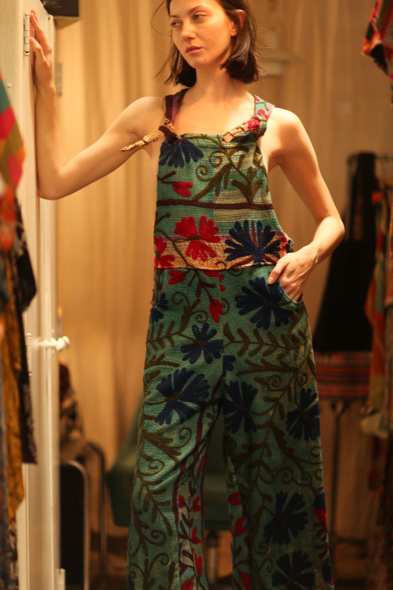 KANTHA EMBROIDERED JUMPSUIT ALEX - MOMO STUDIO BERLIN - Berlin Concept Store - sustainable & ethical fashion