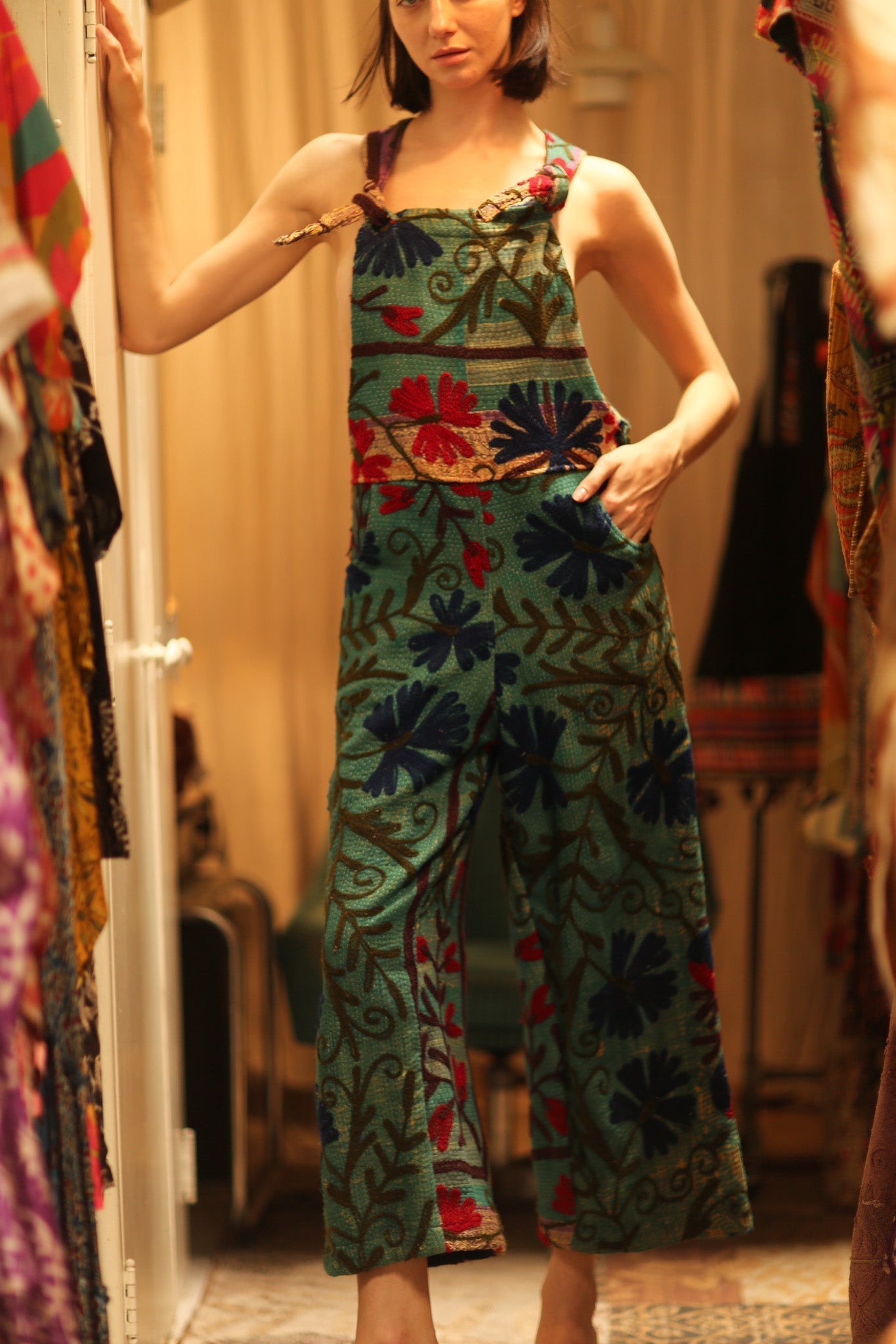 KANTHA EMBROIDERED JUMPSUIT ALEX - MOMO STUDIO BERLIN - Berlin Concept Store - sustainable & ethical fashion