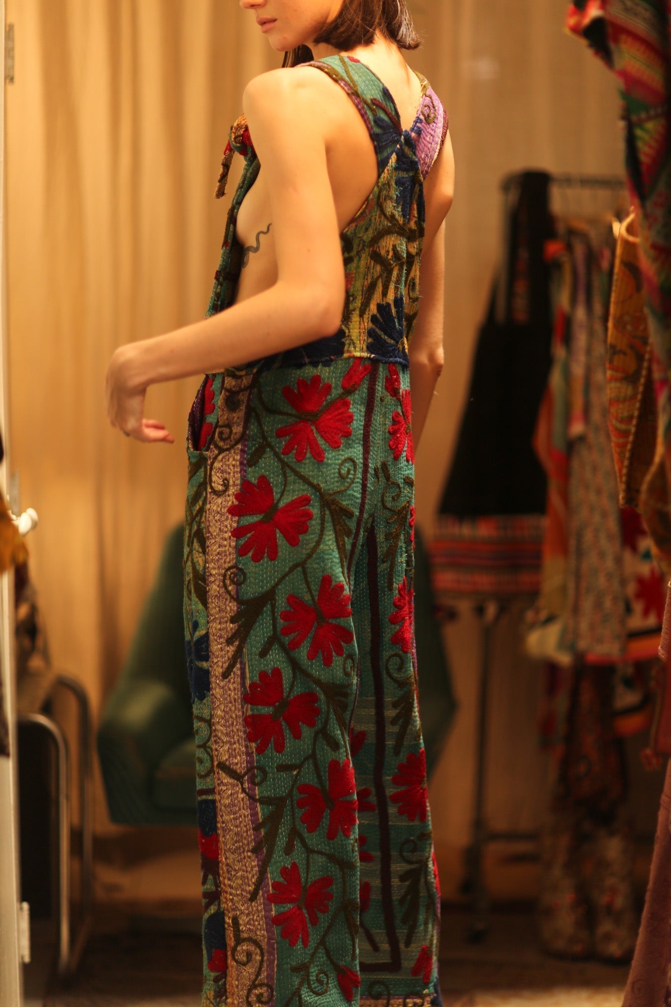 KANTHA EMBROIDERED JUMPSUIT ALEX - MOMO STUDIO BERLIN - Berlin Concept Store - sustainable & ethical fashion