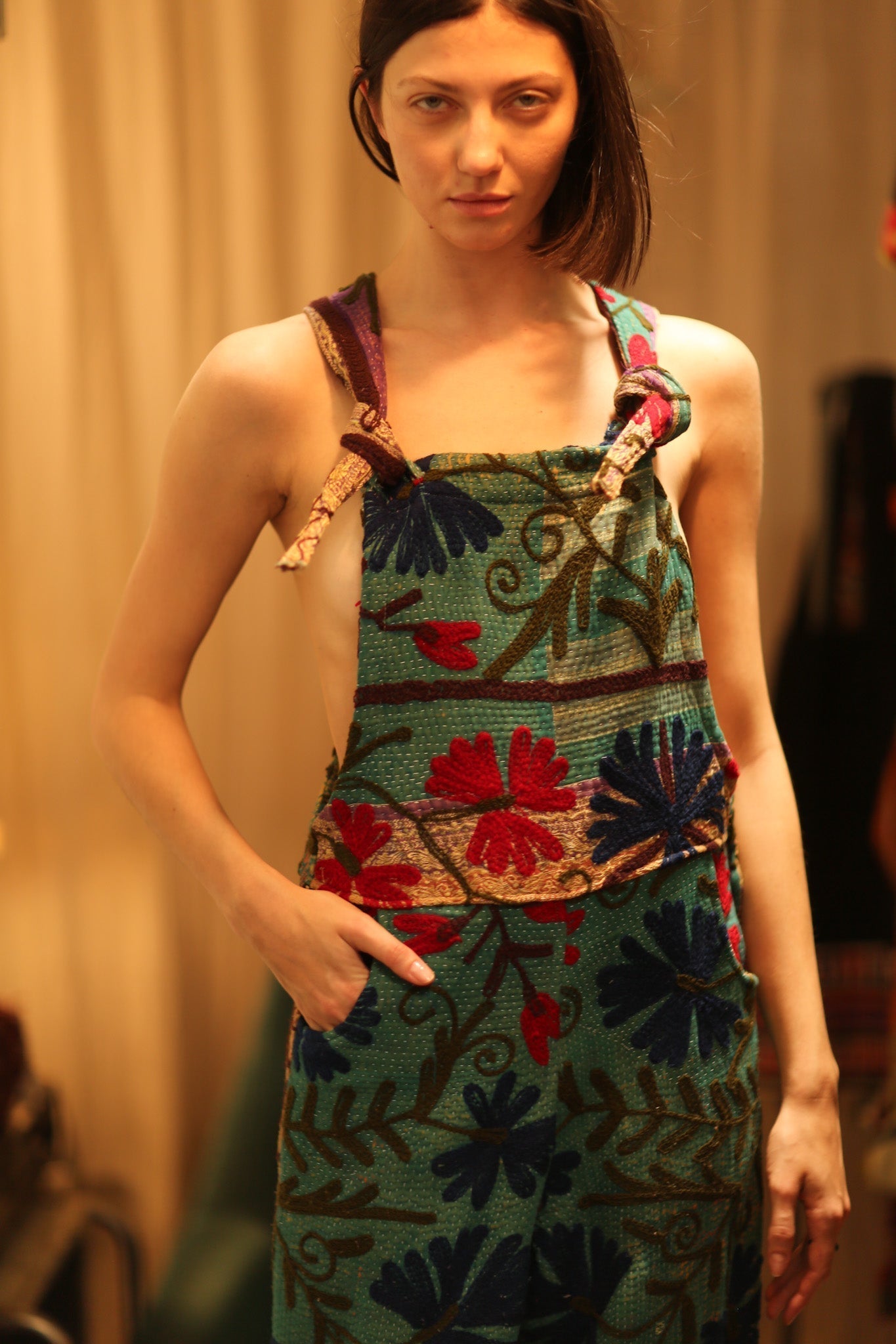 KANTHA EMBROIDERED JUMPSUIT ALEX - MOMO STUDIO BERLIN - Berlin Concept Store - sustainable & ethical fashion