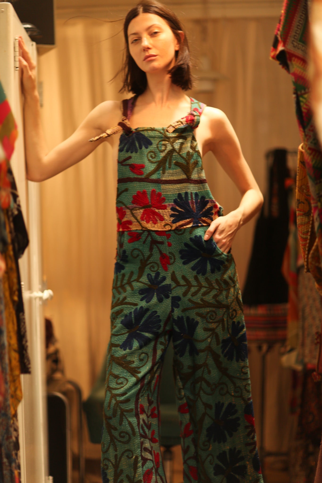 KANTHA EMBROIDERED JUMPSUIT ALEX - MOMO STUDIO BERLIN - Berlin Concept Store - sustainable & ethical fashion