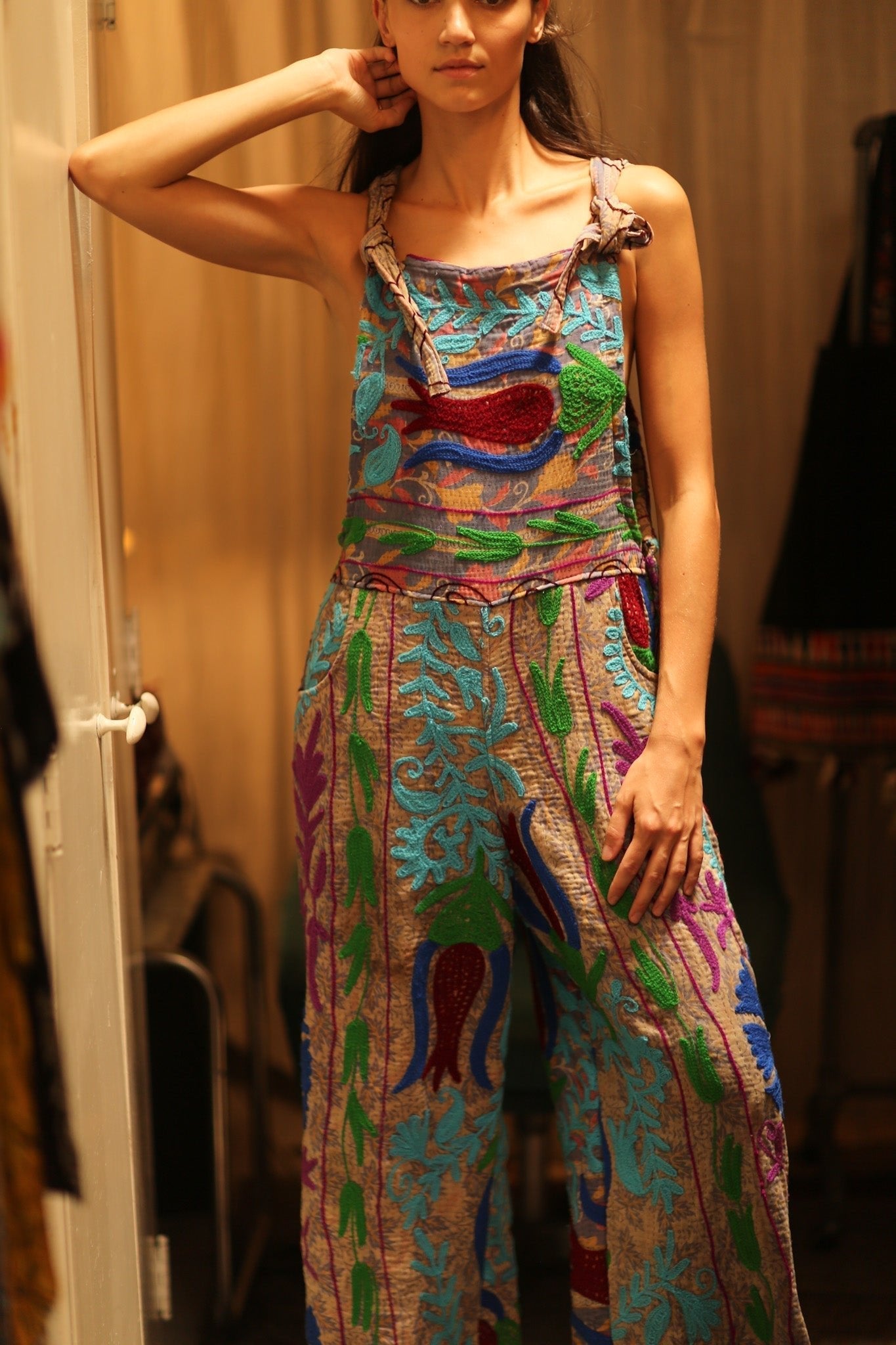 KANTHA EMBROIDERED JUMPSUIT FREYA - MOMO STUDIO BERLIN - Berlin Concept Store - sustainable & ethical fashion