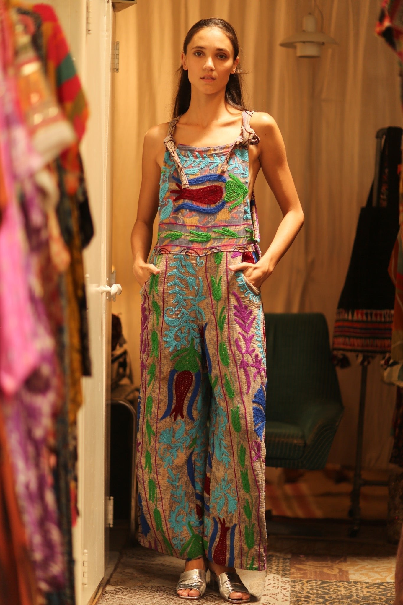 KANTHA EMBROIDERED JUMPSUIT FREYA - MOMO STUDIO BERLIN - Berlin Concept Store - sustainable & ethical fashion