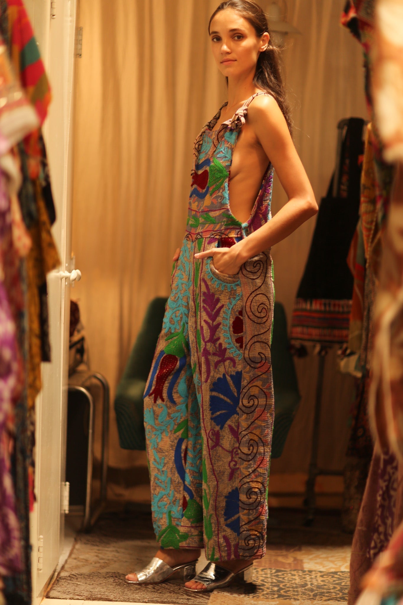 KANTHA EMBROIDERED JUMPSUIT FREYA - MOMO STUDIO BERLIN - Berlin Concept Store - sustainable & ethical fashion