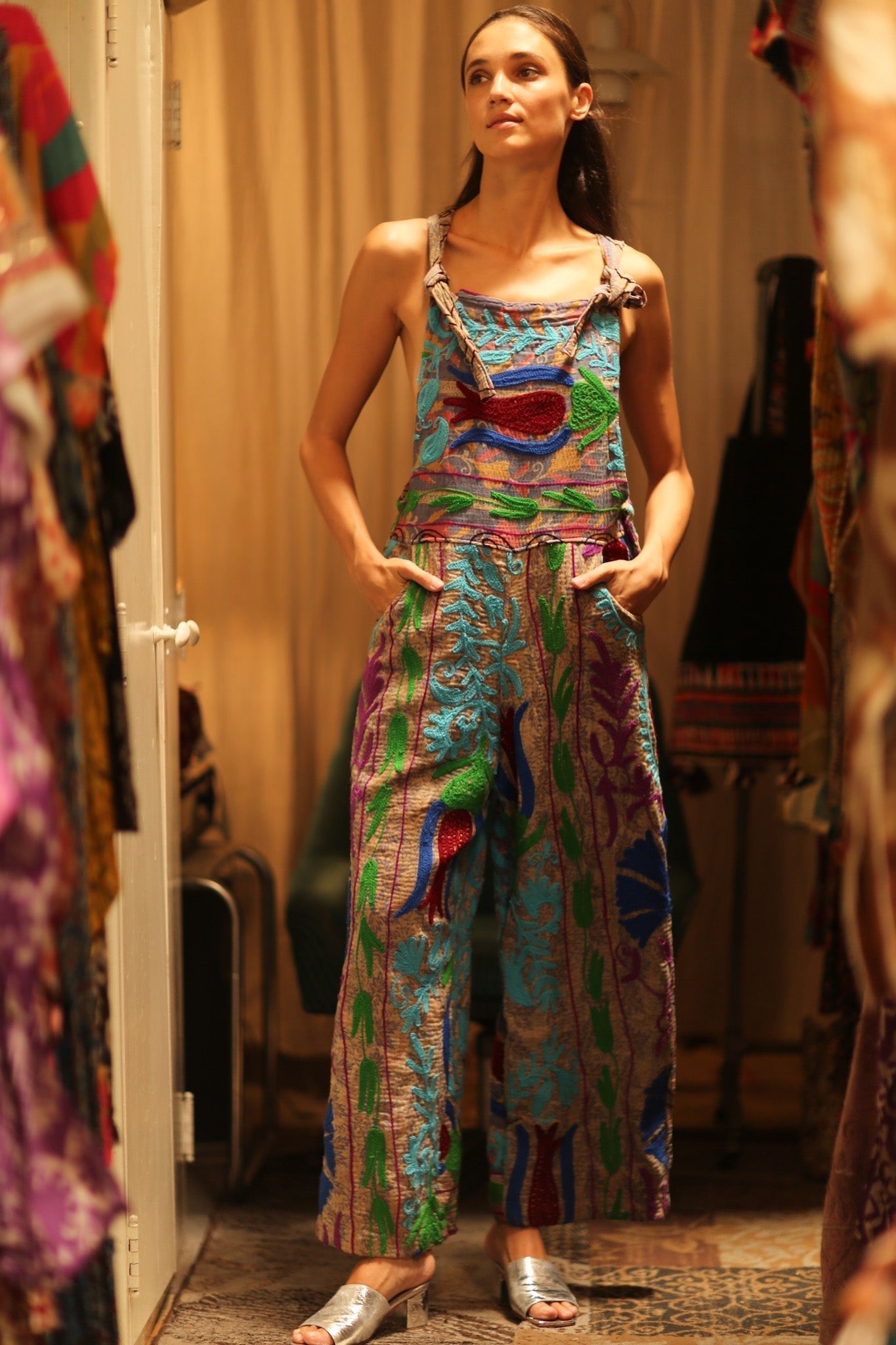 KANTHA EMBROIDERED JUMPSUIT FREYA - MOMO STUDIO BERLIN - Berlin Concept Store - sustainable & ethical fashion