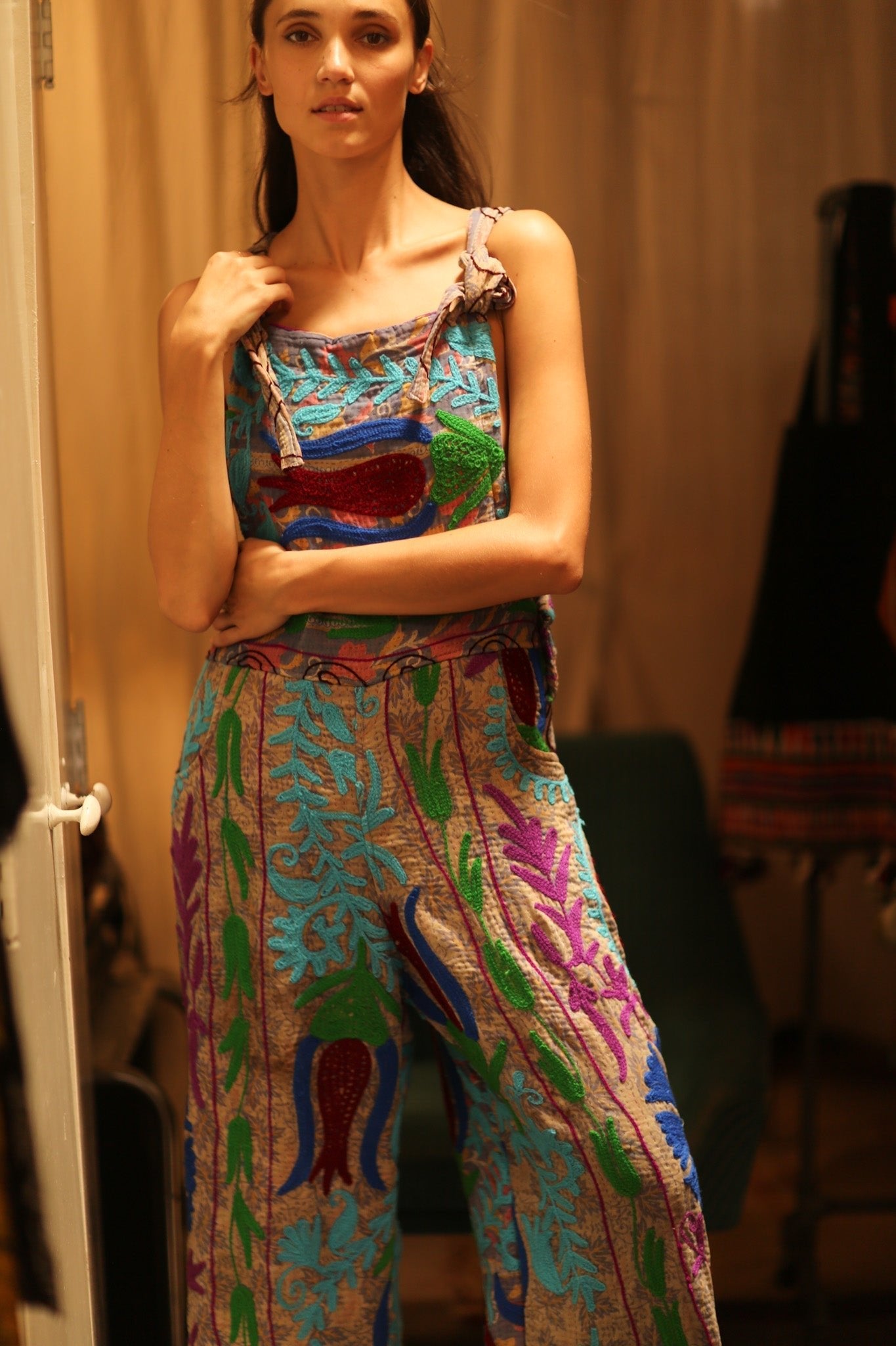 KANTHA EMBROIDERED JUMPSUIT FREYA - MOMO STUDIO BERLIN - Berlin Concept Store - sustainable & ethical fashion